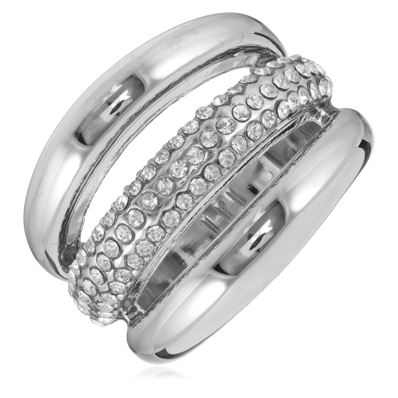 Malika Three Row Pave Ring