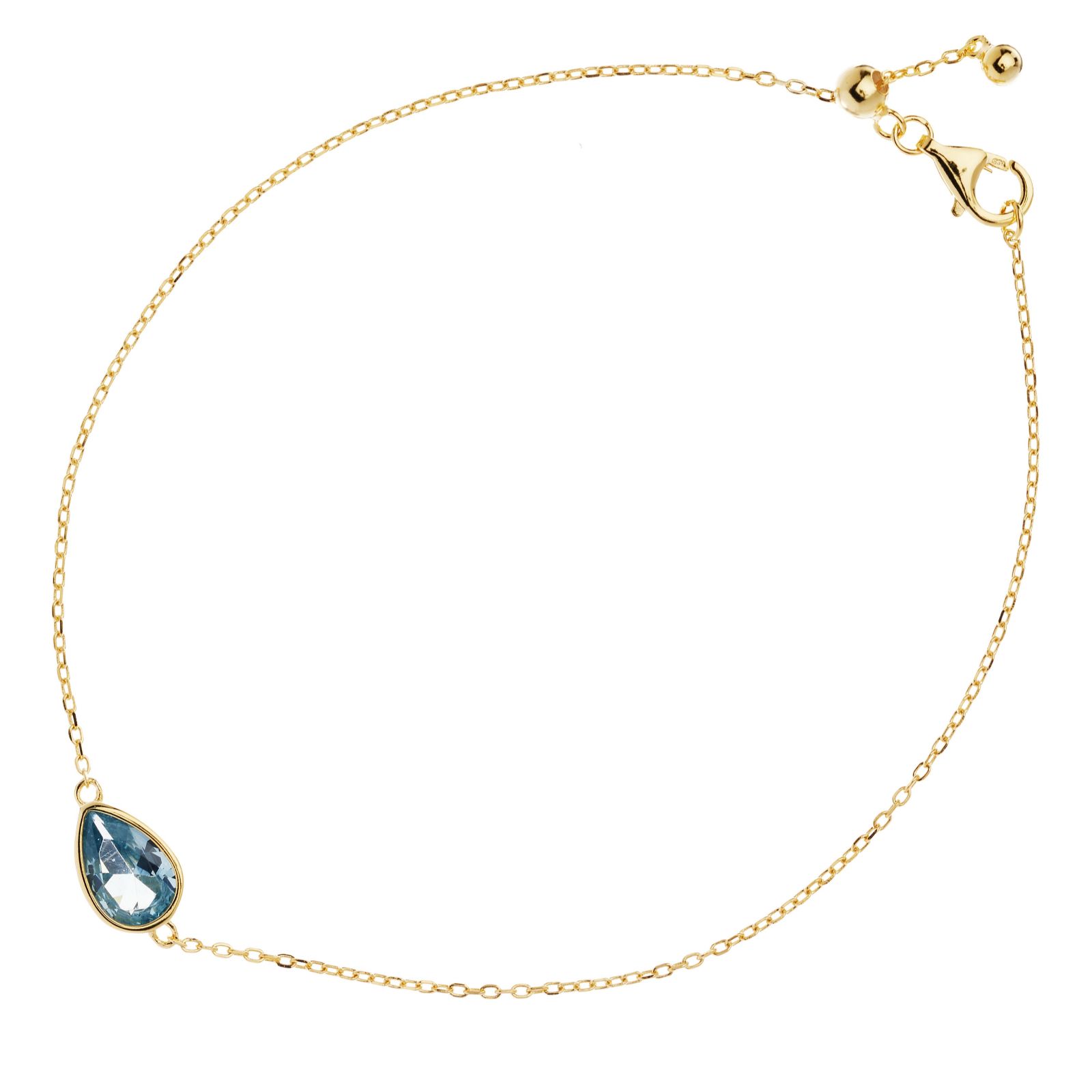 Diamonique 1ct tw Birthstone Friendship Bracelet Sterling Silver