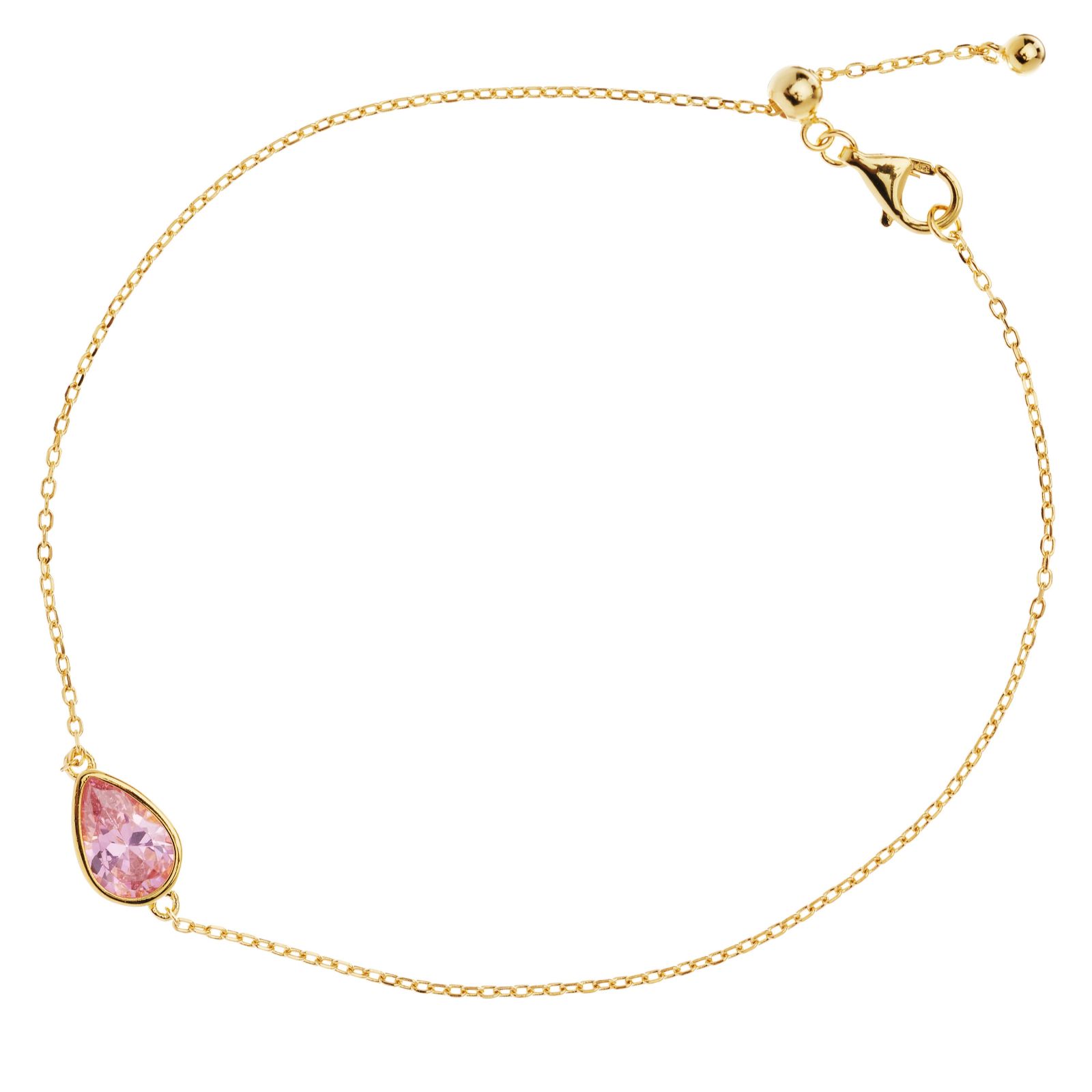 Diamonique 1ct tw Birthstone Friendship Bracelet Sterling Silver