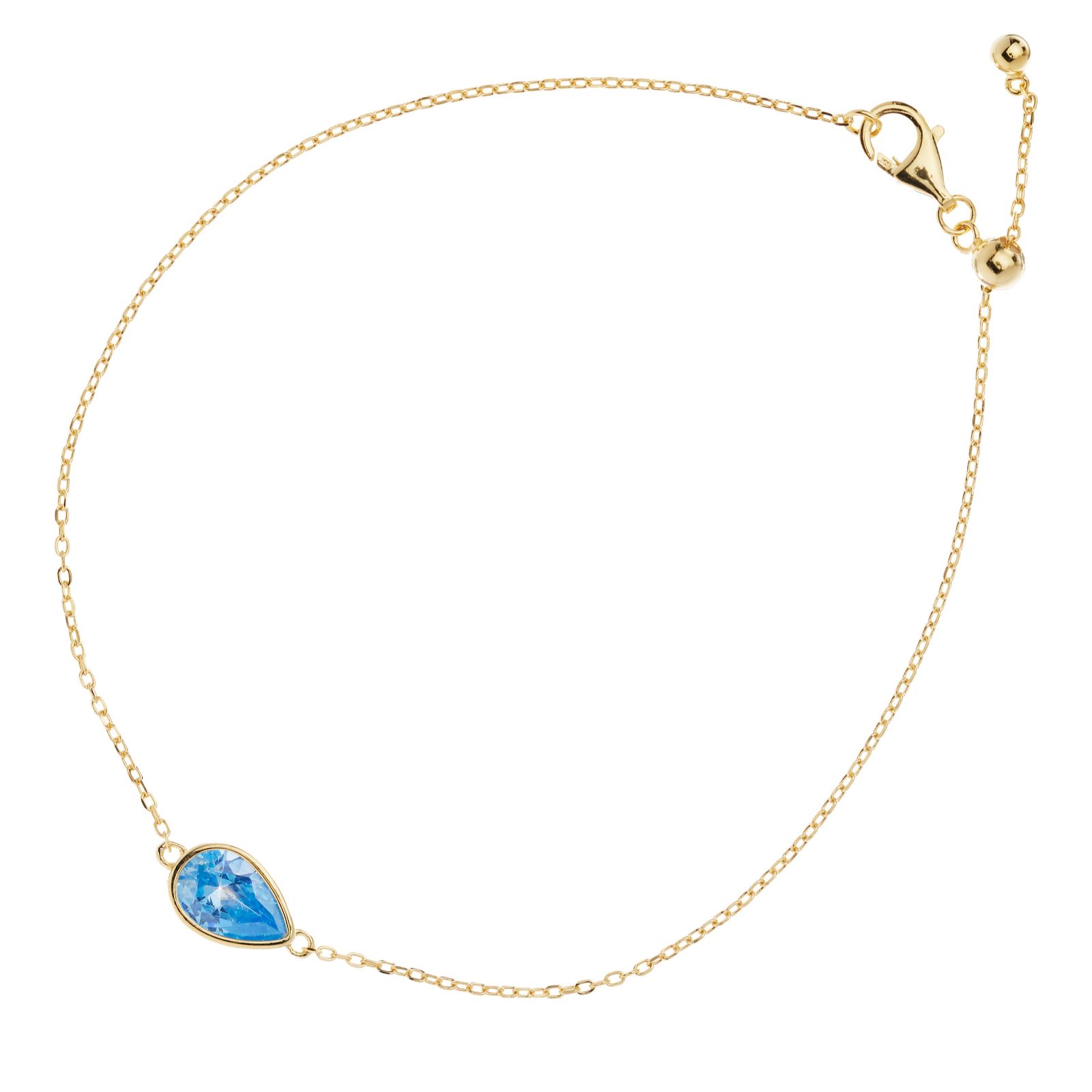 Diamonique 1ct tw Birthstone Friendship Bracelet Sterling Silver