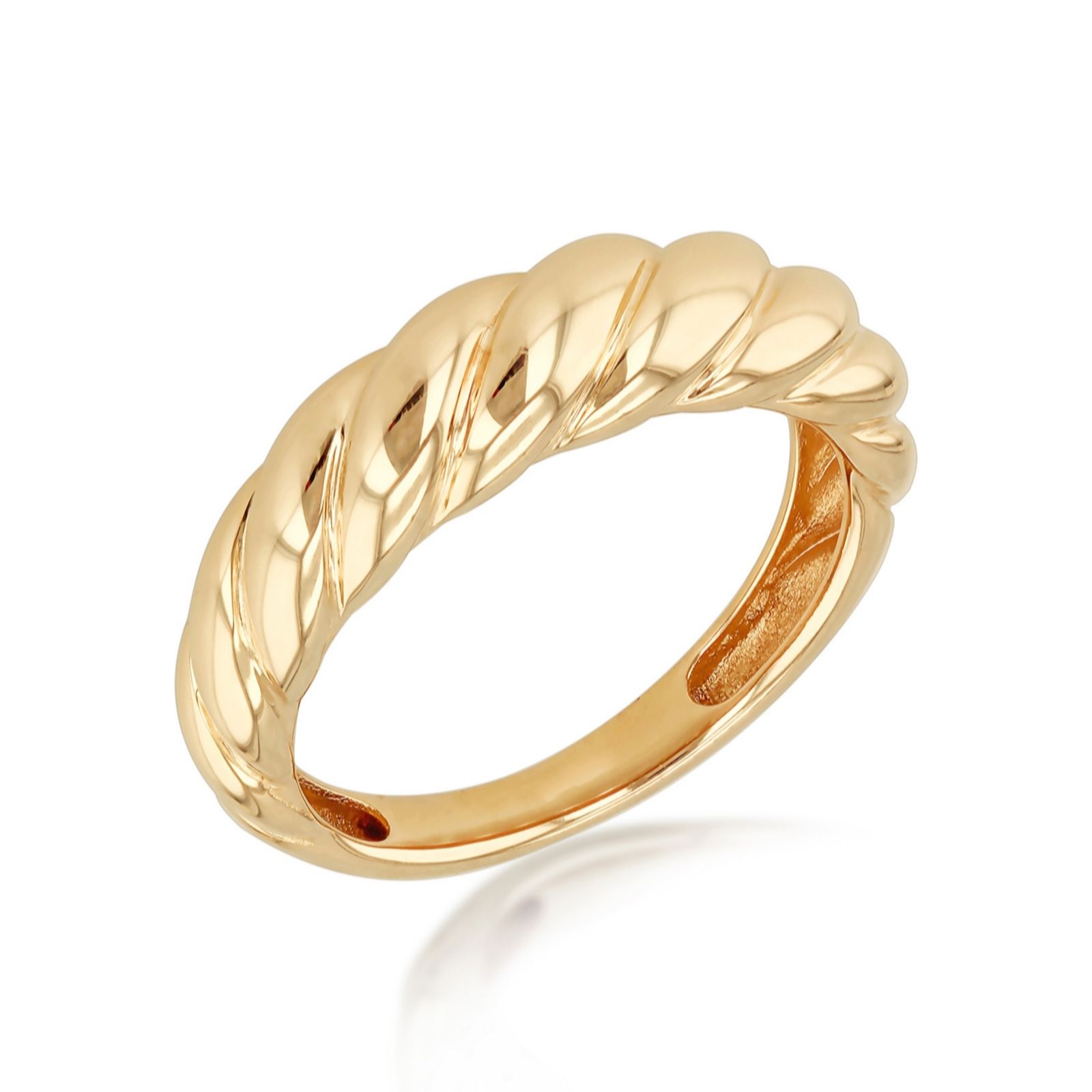 GOLD 9ct Gold Twist Dome Ring