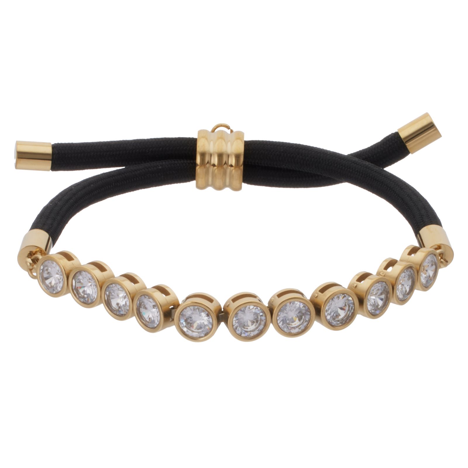 Steel by Diamonique Cord Friendship Bracelet Stainless Steel
