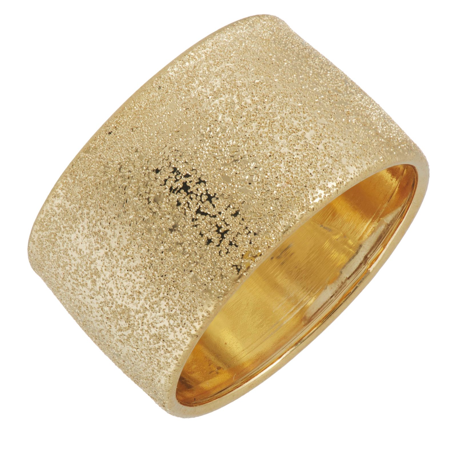 GOLD 9ct Italian Gold Satin Band Ring 1.5g