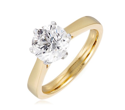 2.03ct H SI2 Fire Light Lab Grown Diamond Solitaire Ring