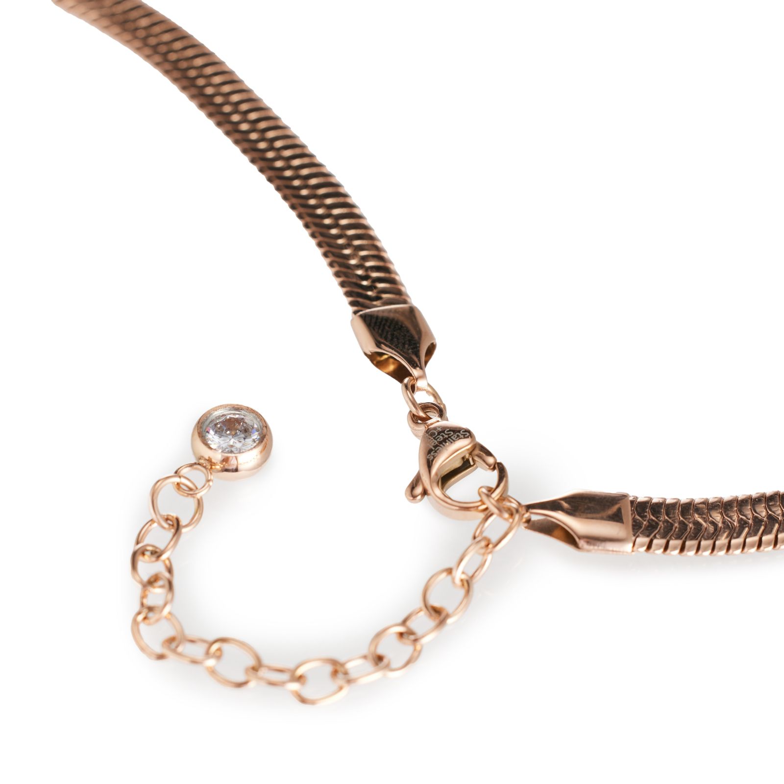 Steel by Diamonique Herringbone Chain Necklace Stainless Steel QVC UK
