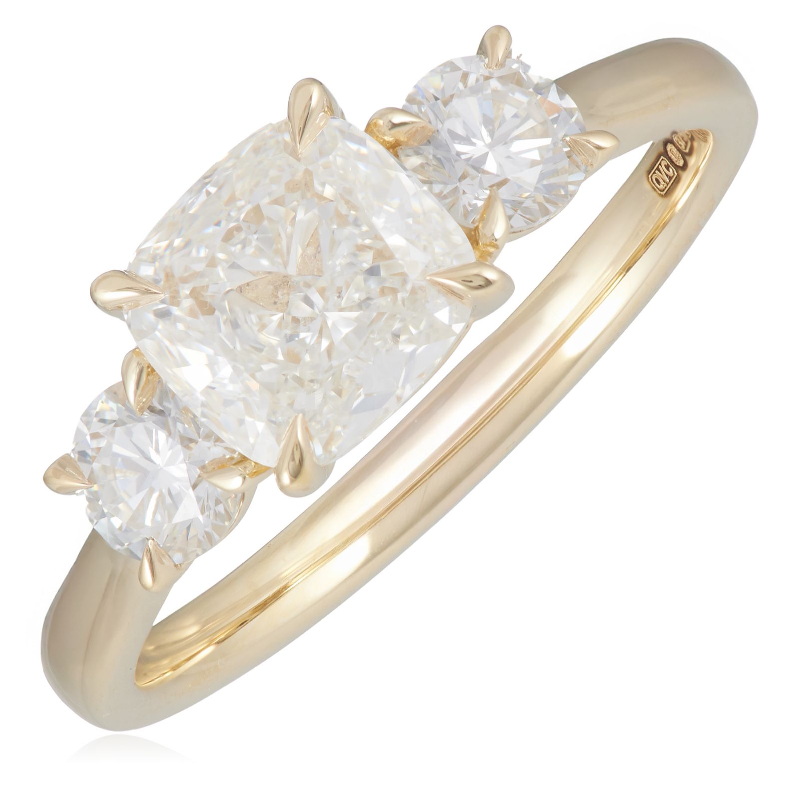 Firelight 2ct Lab Grown Diamond Mixed Cut Trilogy Ring 9ct Gold