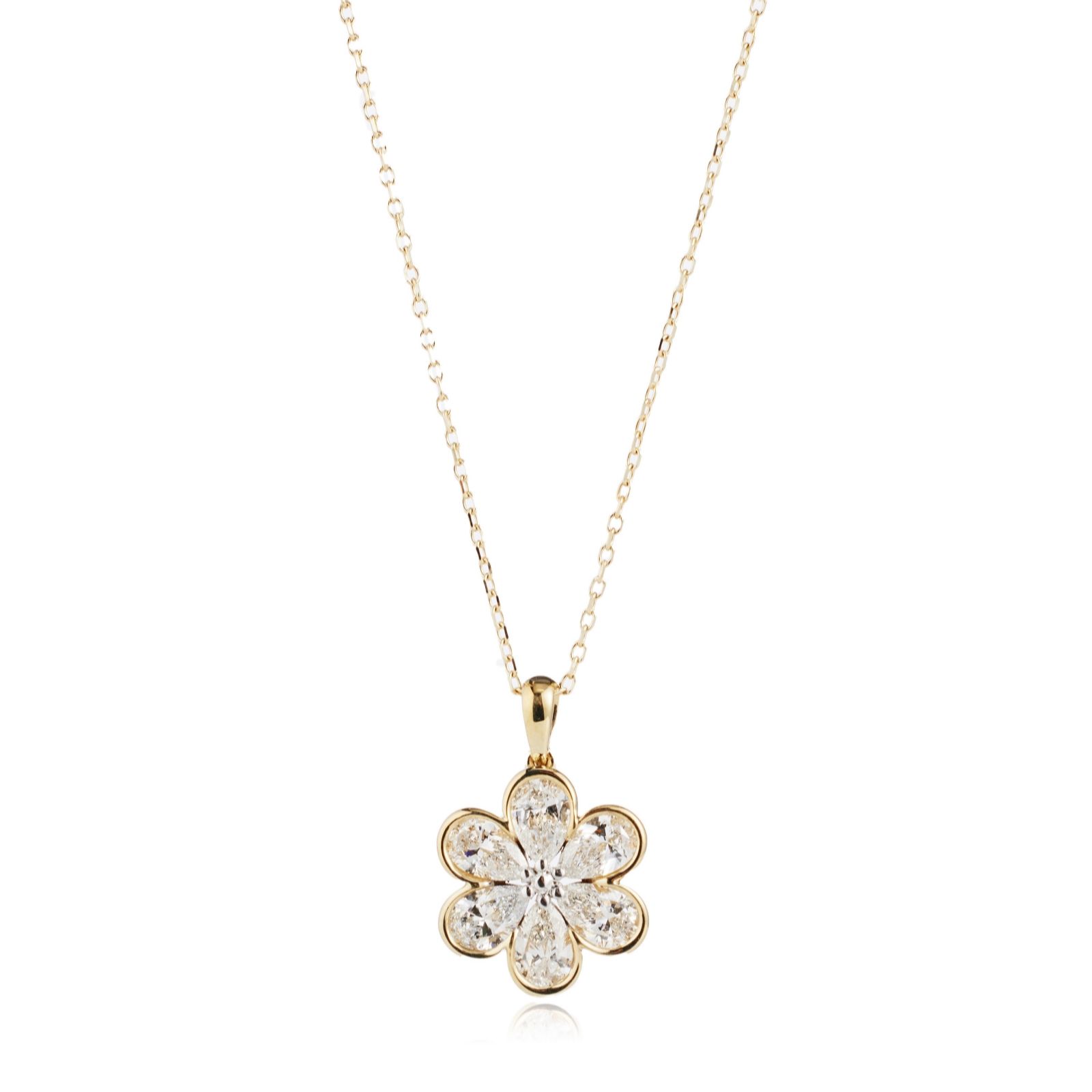 Firelight 1.2ct Lab Grown Diamond Pear Cut Pendant & Chain 9ct Gold