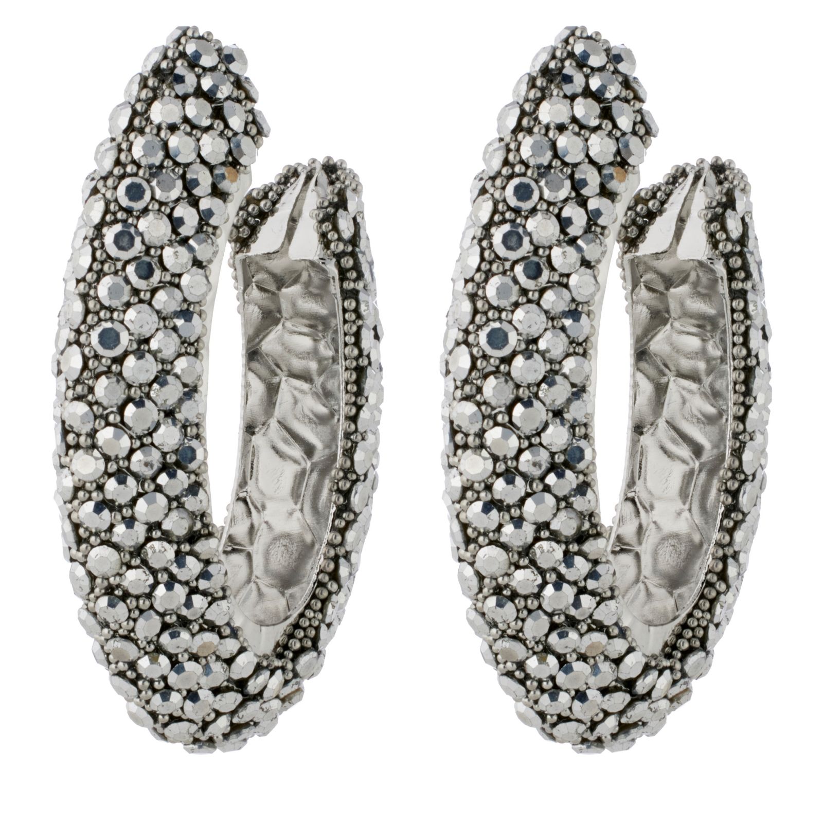 Malika Statement Crystal Hoops