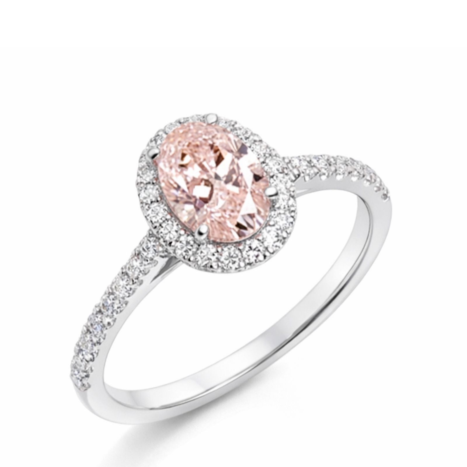 Fire Light 1.5ct Pink Lab Grown Diamond Solitaire Ring 9ct Gold