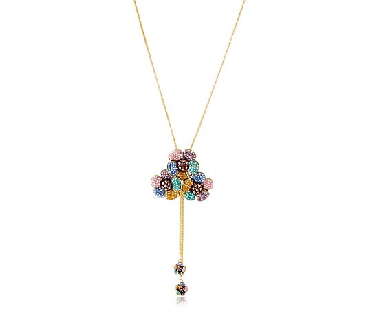 Butler & Wilson Crystal Flower Lariat Necklace