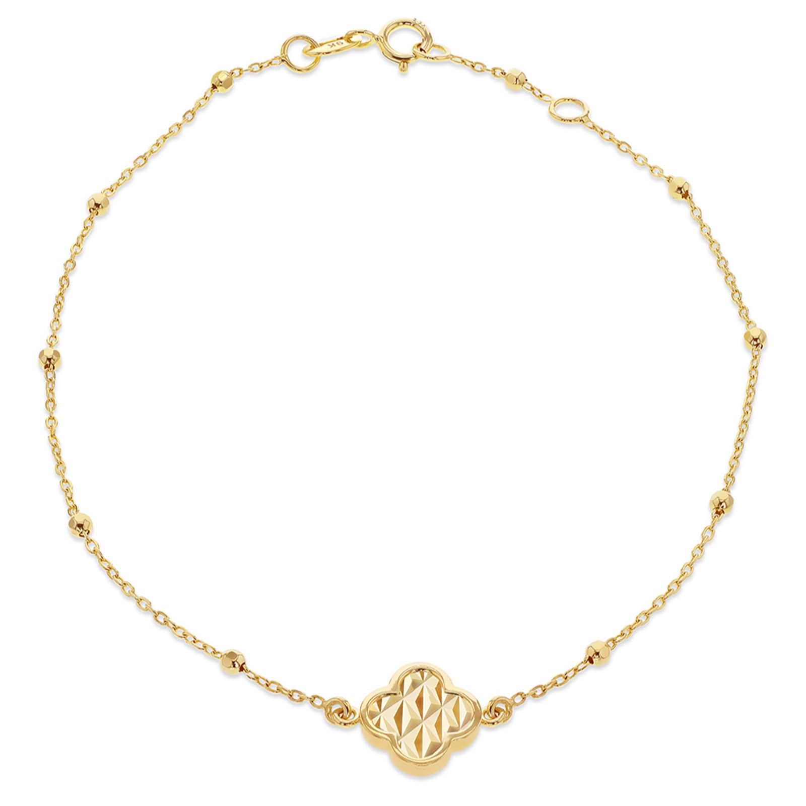 GOLD 9ct Shimmer Petal Bracelet 1.1g