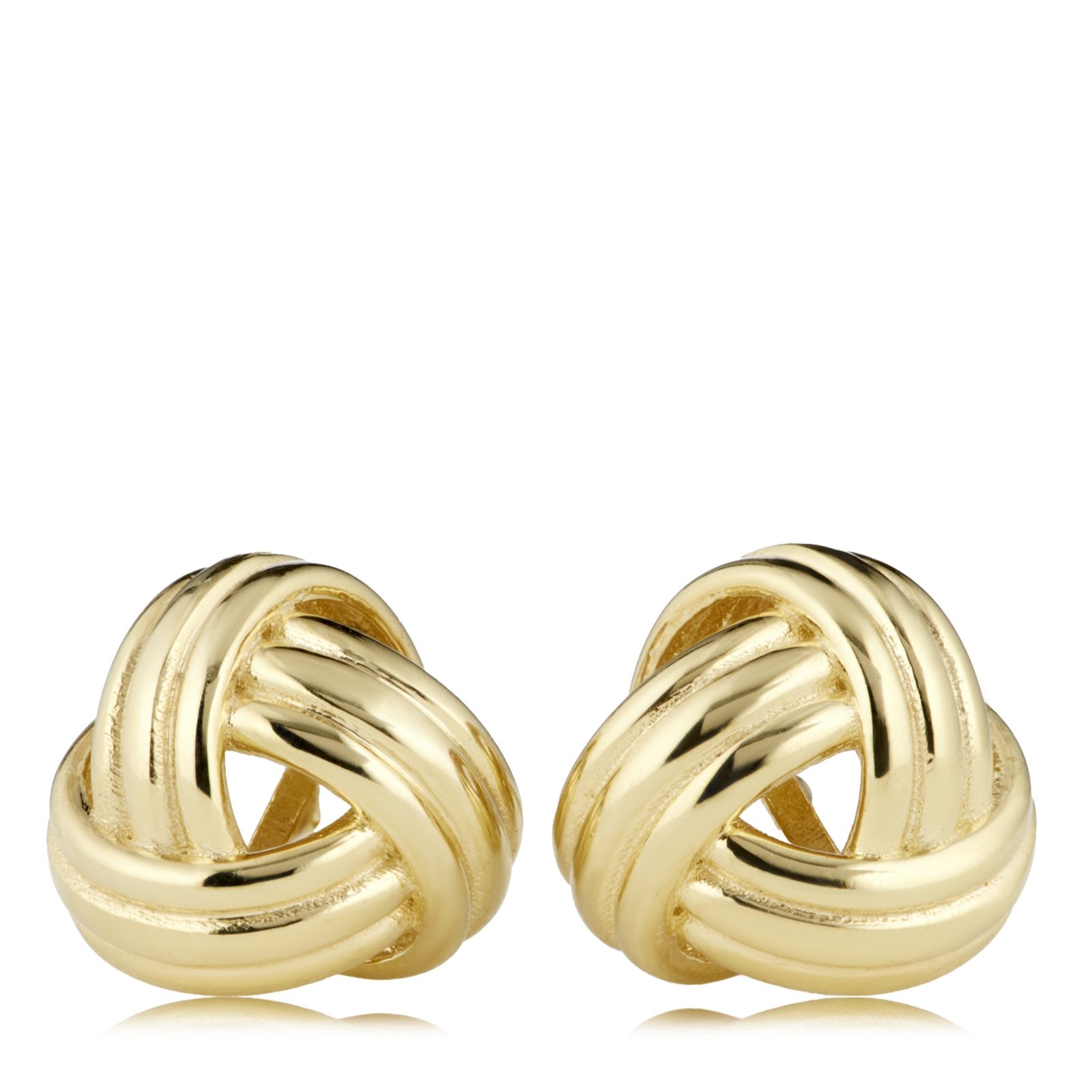 GOLD 9ct Italian Gold Trio Knot Earrings 1.23g