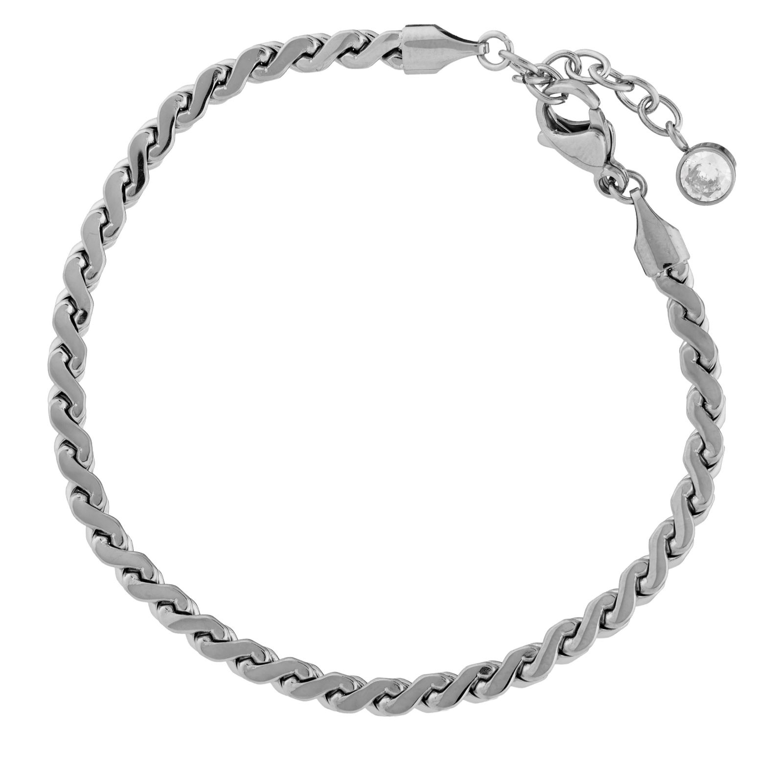 Steel by Diamonique Slim Chain Link Bracelet Stainless Steel