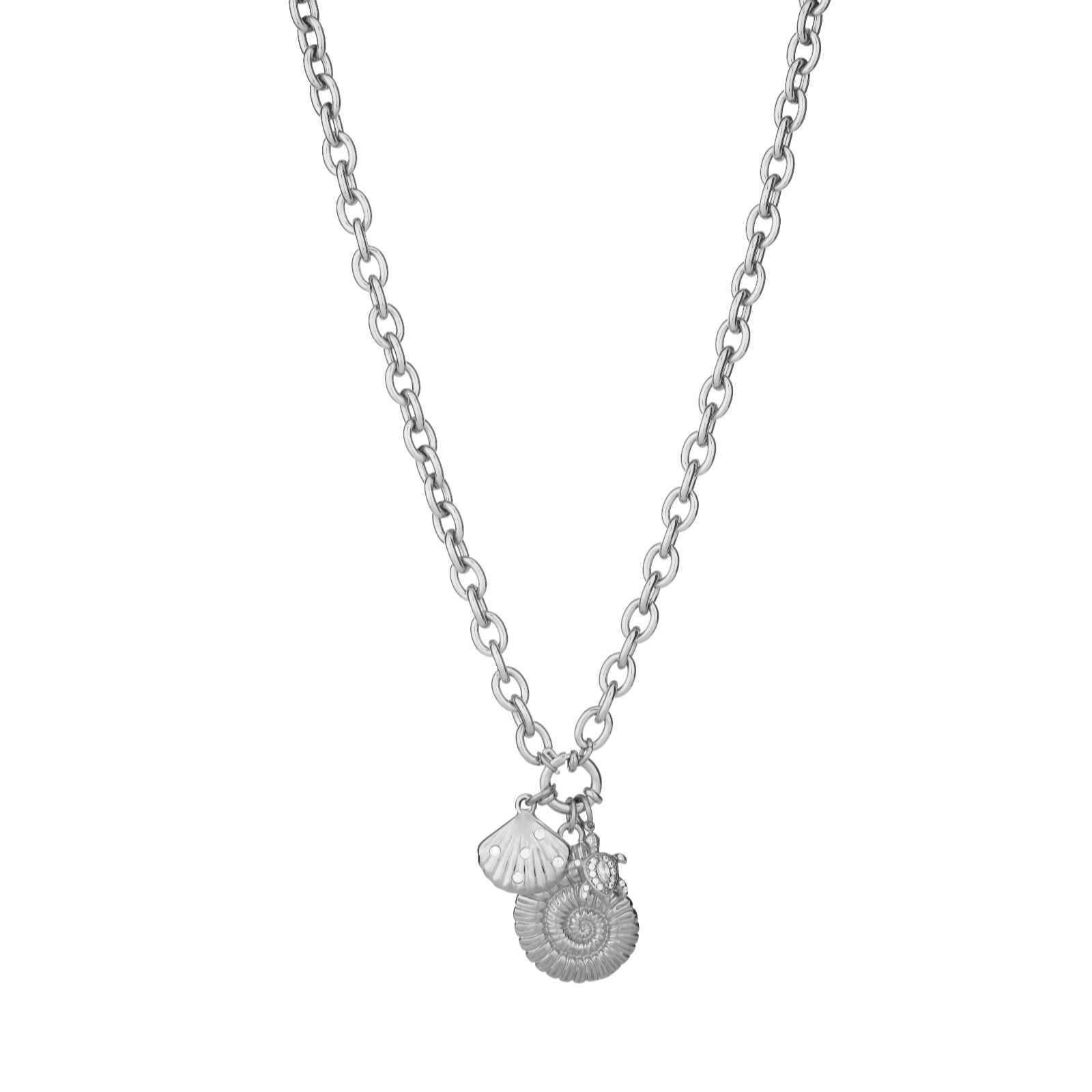 Steel by Diamonique Under the Sea Charm Necklace Stainless Steel