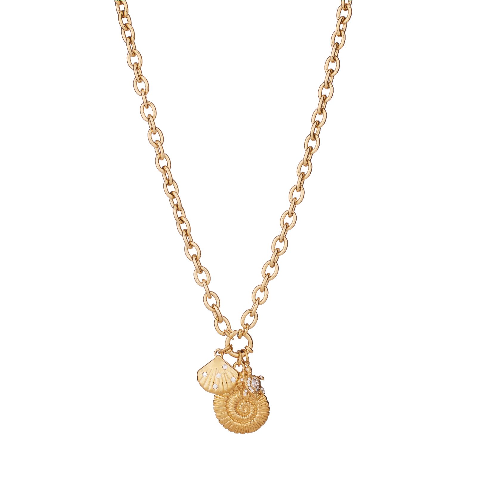 Steel by Diamonique Under the Sea Charm Necklace Stainless Steel