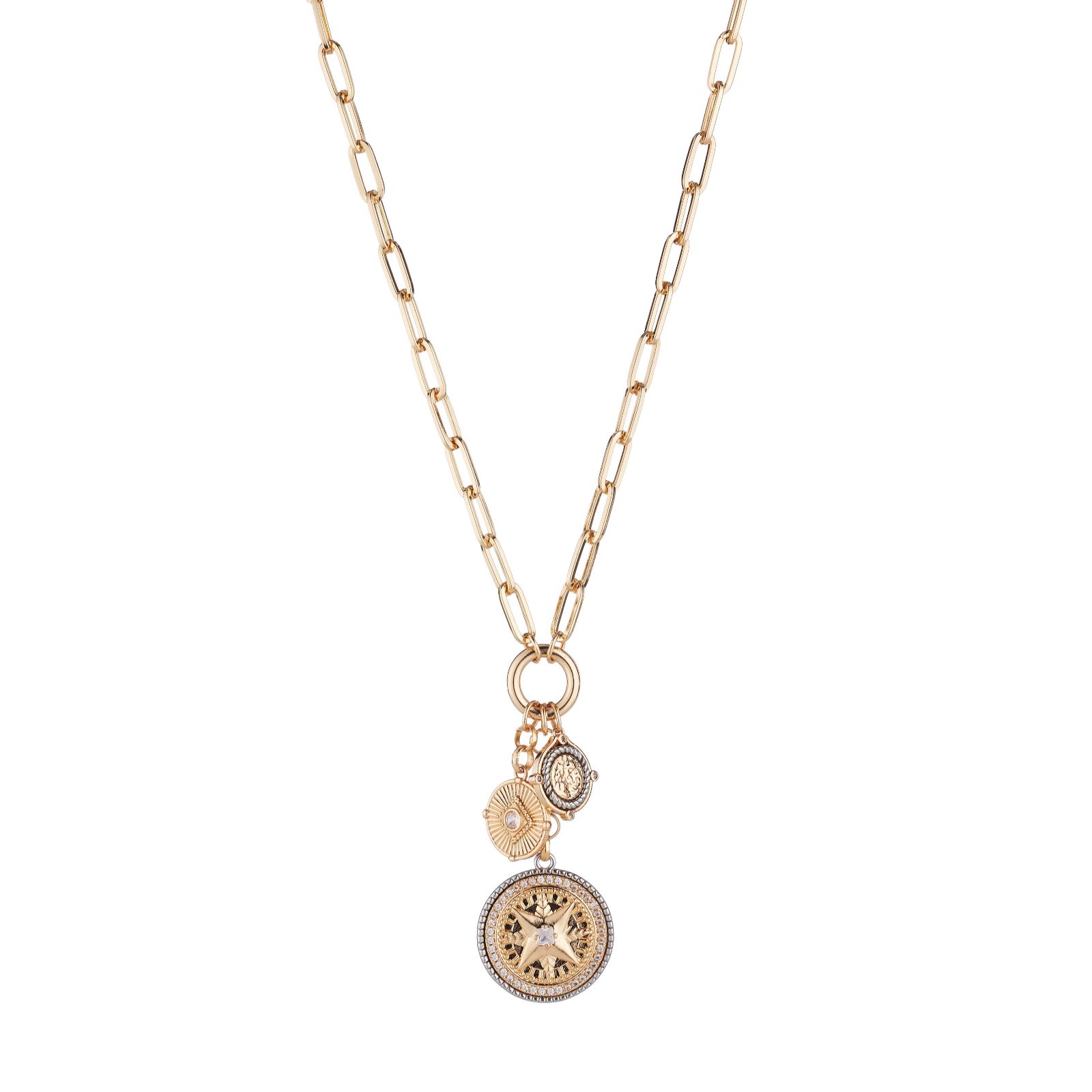 Malika Triple Coin Pendant & Chain