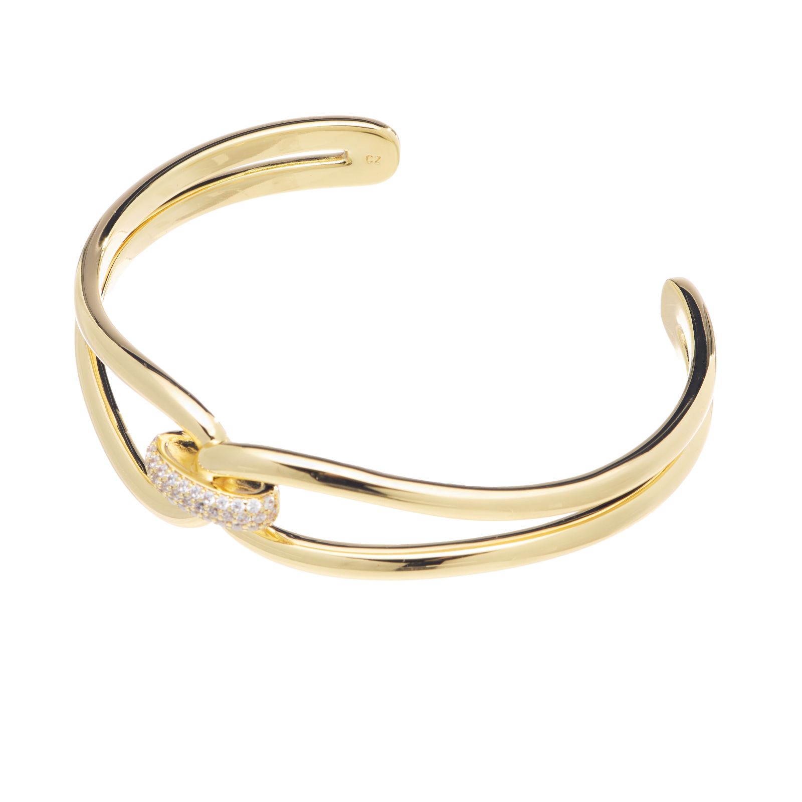 Diamonique Edit 0.3ct tw Pave Twist Bangle