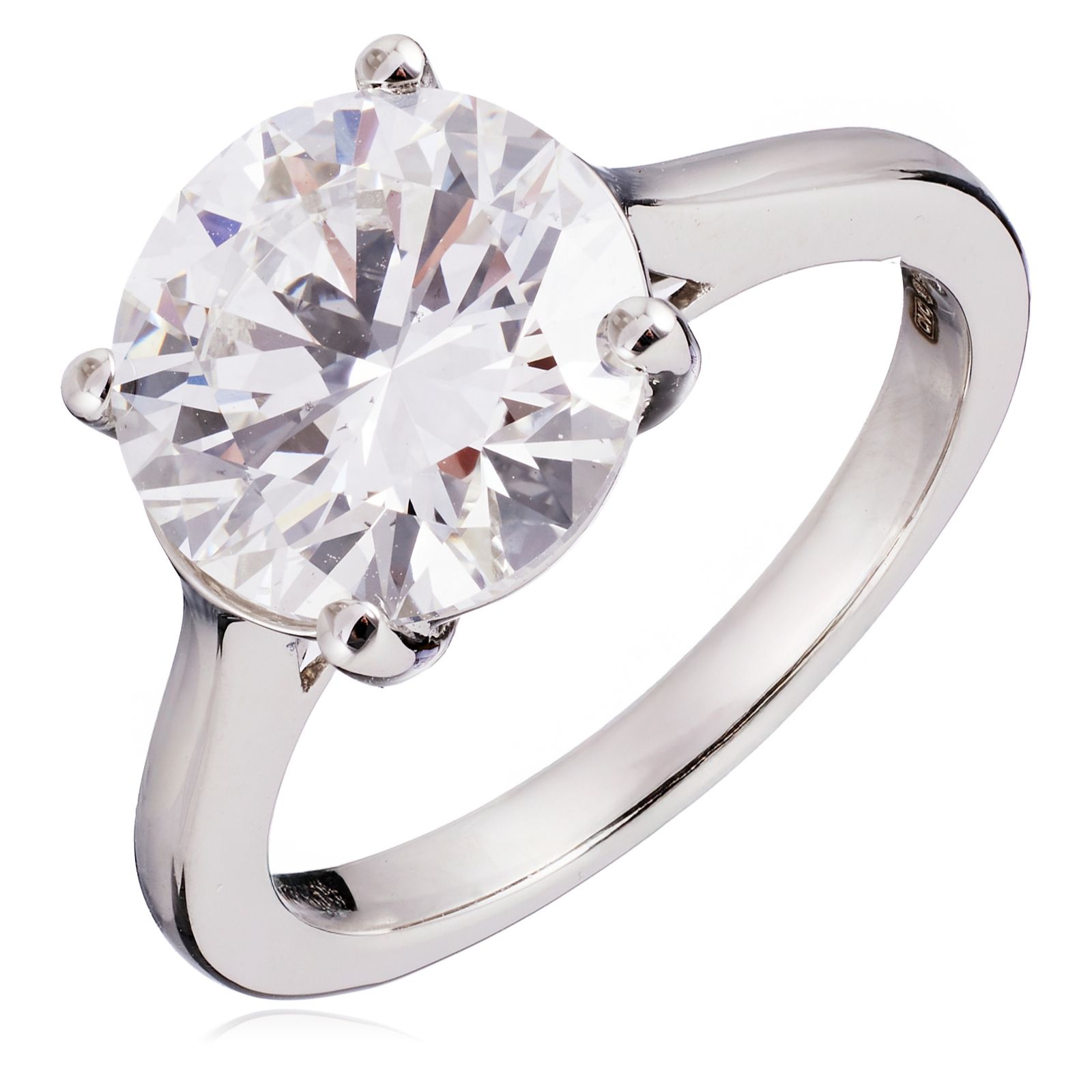 Fire Light 4ct Lab Grown Diamond Solitaire Ring Platinum