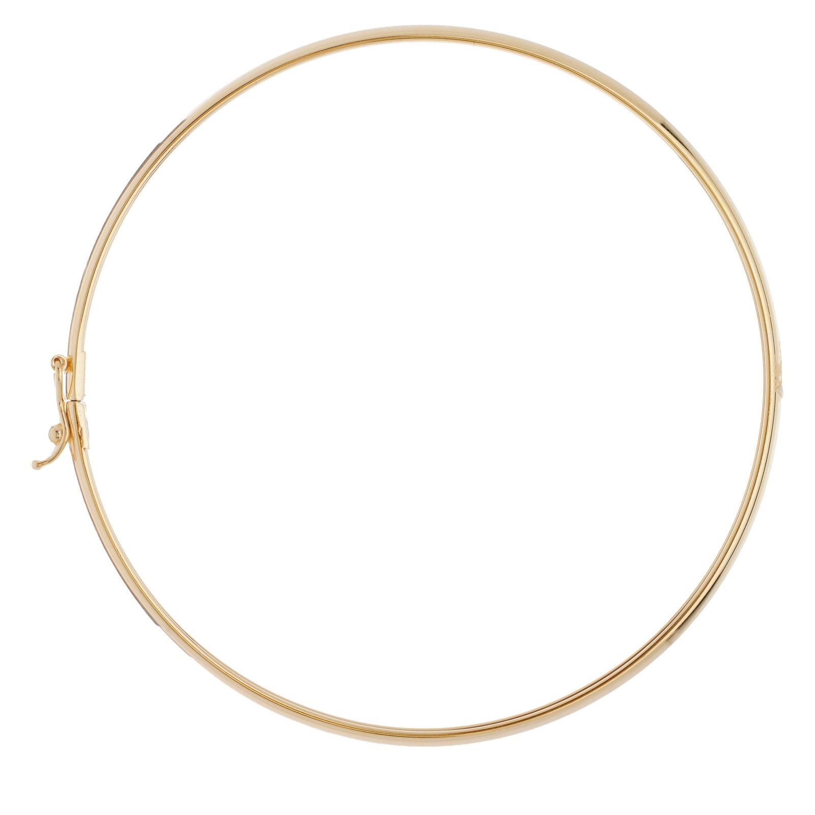 Gold 9ct Italian Gold Domed Hinge Bangle 2.94g