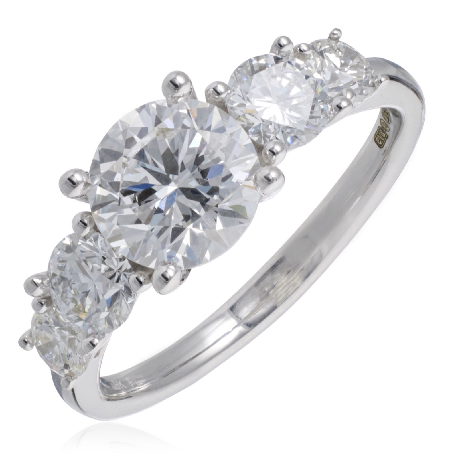 Fire Light 2ct Lab-Grown Diamond Graduated 5 Stone Ring 9ct Gold