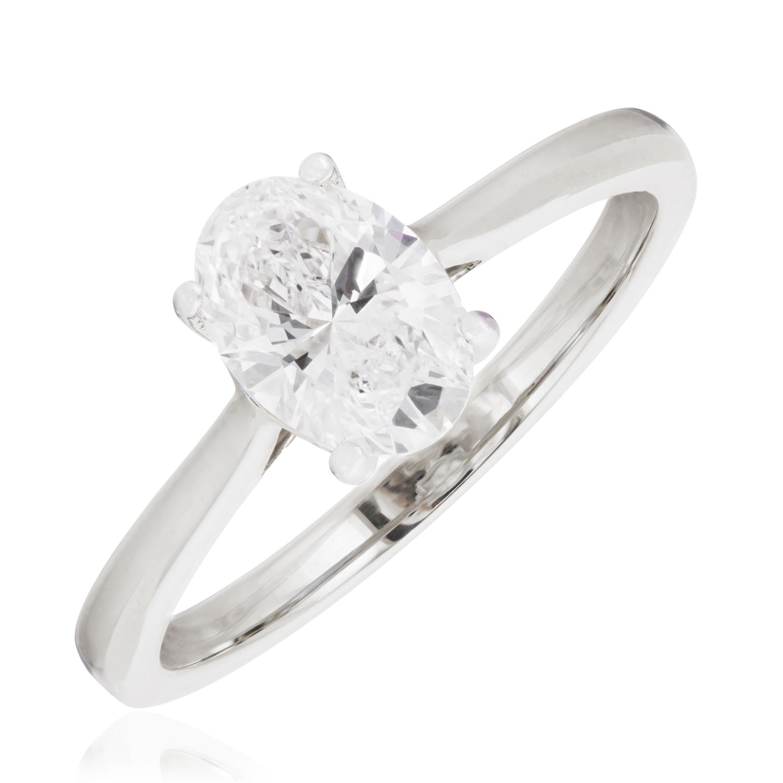 Fire Light 1.20ct Lab Grown Diamond Oval Solitaire Ring 9ct Gold