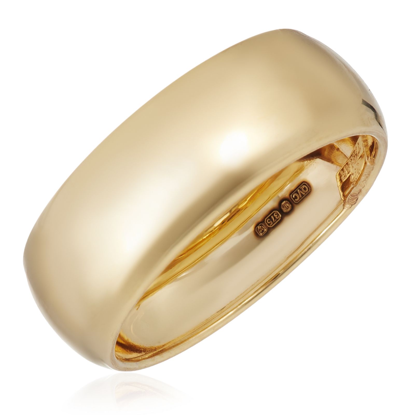 GOLD 9ct Italian Gold Mirror Band Ring 1.14g