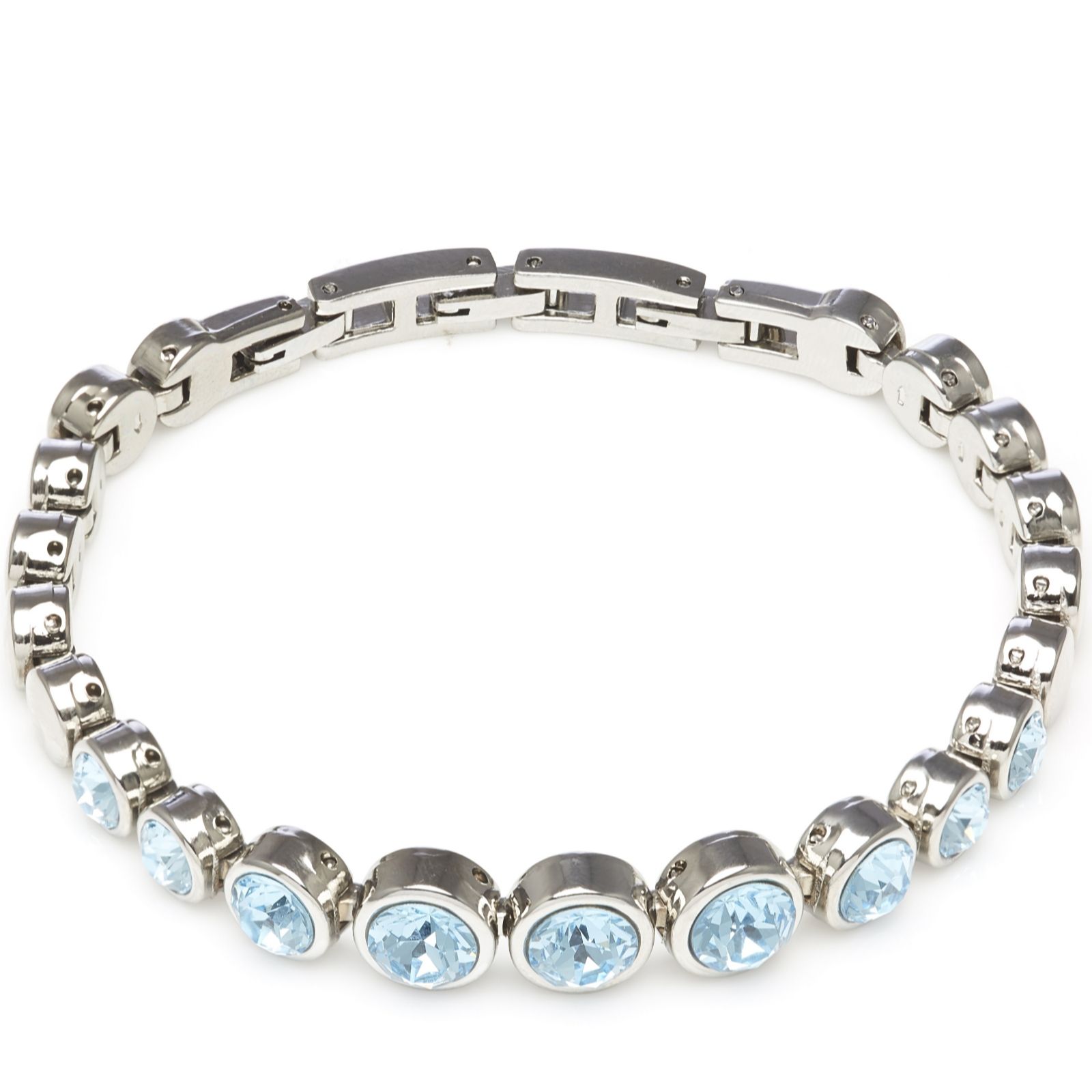 Outlet Aurora Swarovski Crystal Tennis Bracelet with Adjustable Links ...