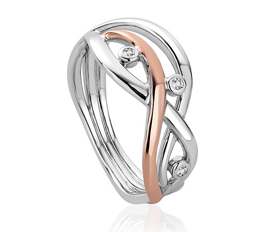 Clogau Swallow Falls Ring Sterling Silver & 9ct Gold