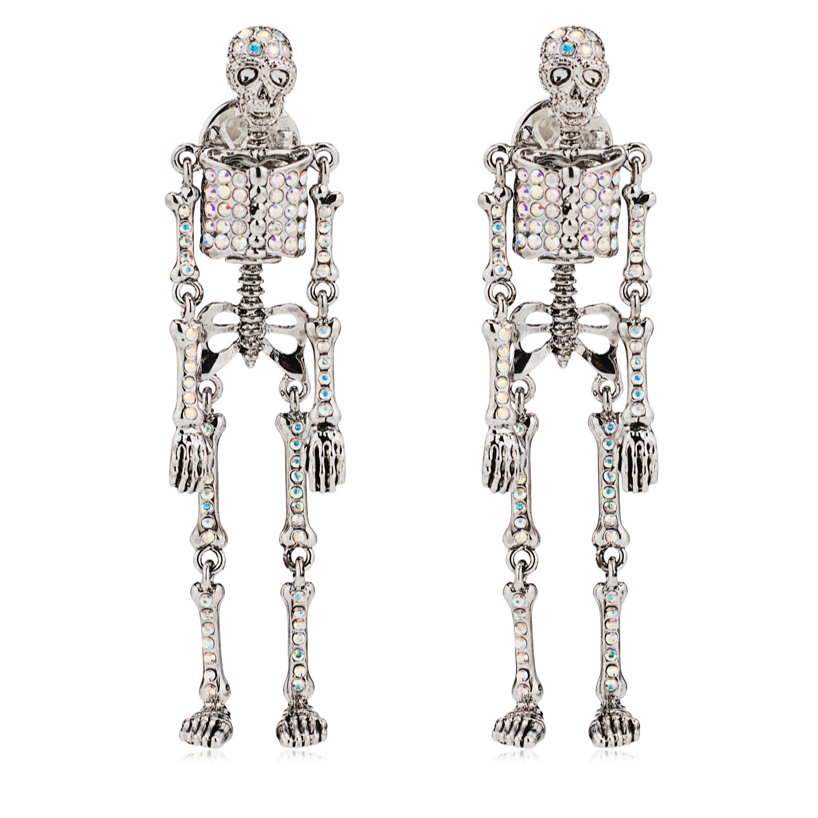 Butler & Wilson Skeleton Earrings
