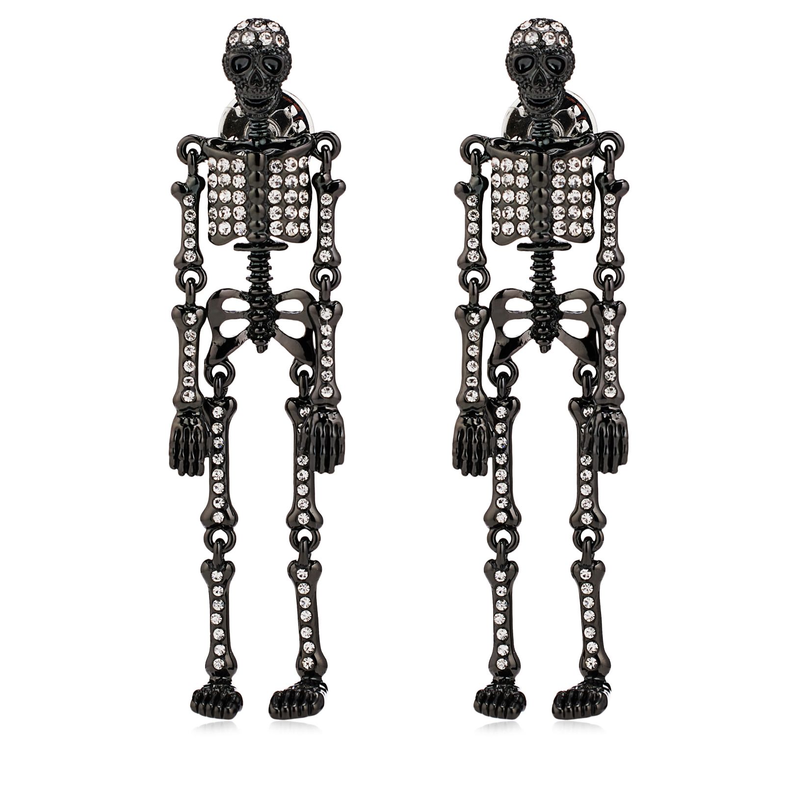 Butler & Wilson Skeleton Earrings