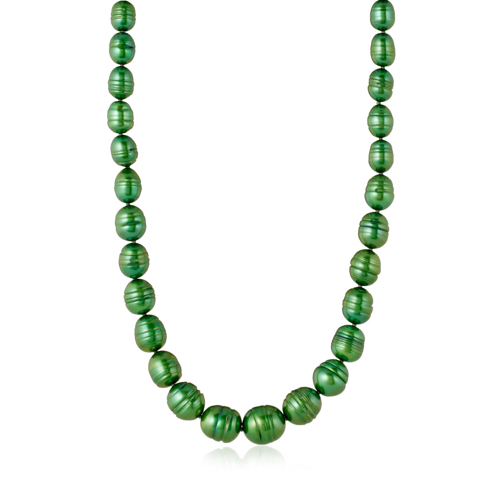 Lara Pearl 6-10mm Oval Pearl Necklace Stainless Steel