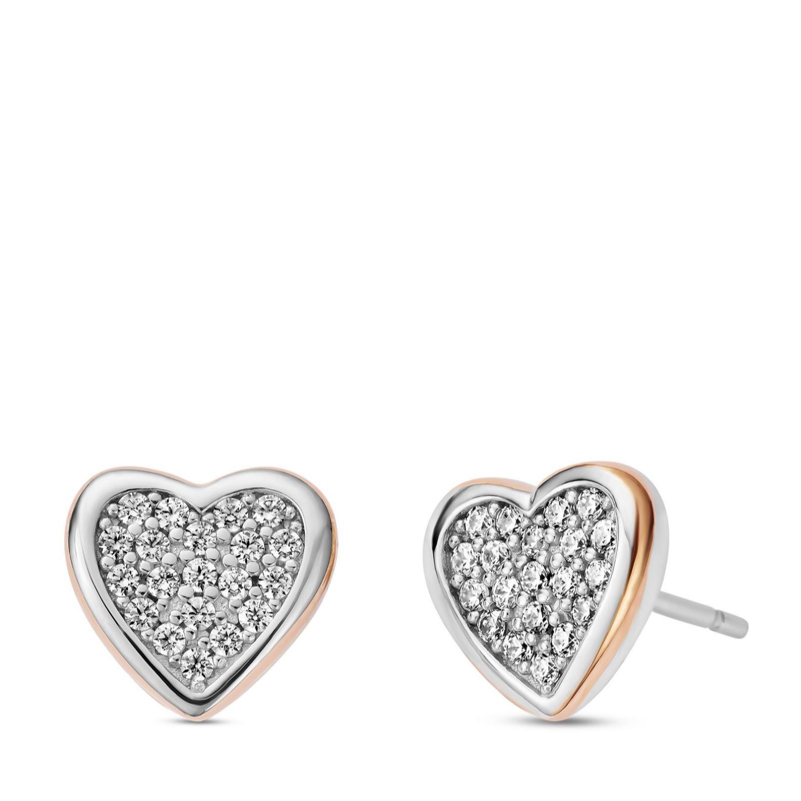 Clogau Forever Yours Sterling Silver Love Heart Earrings