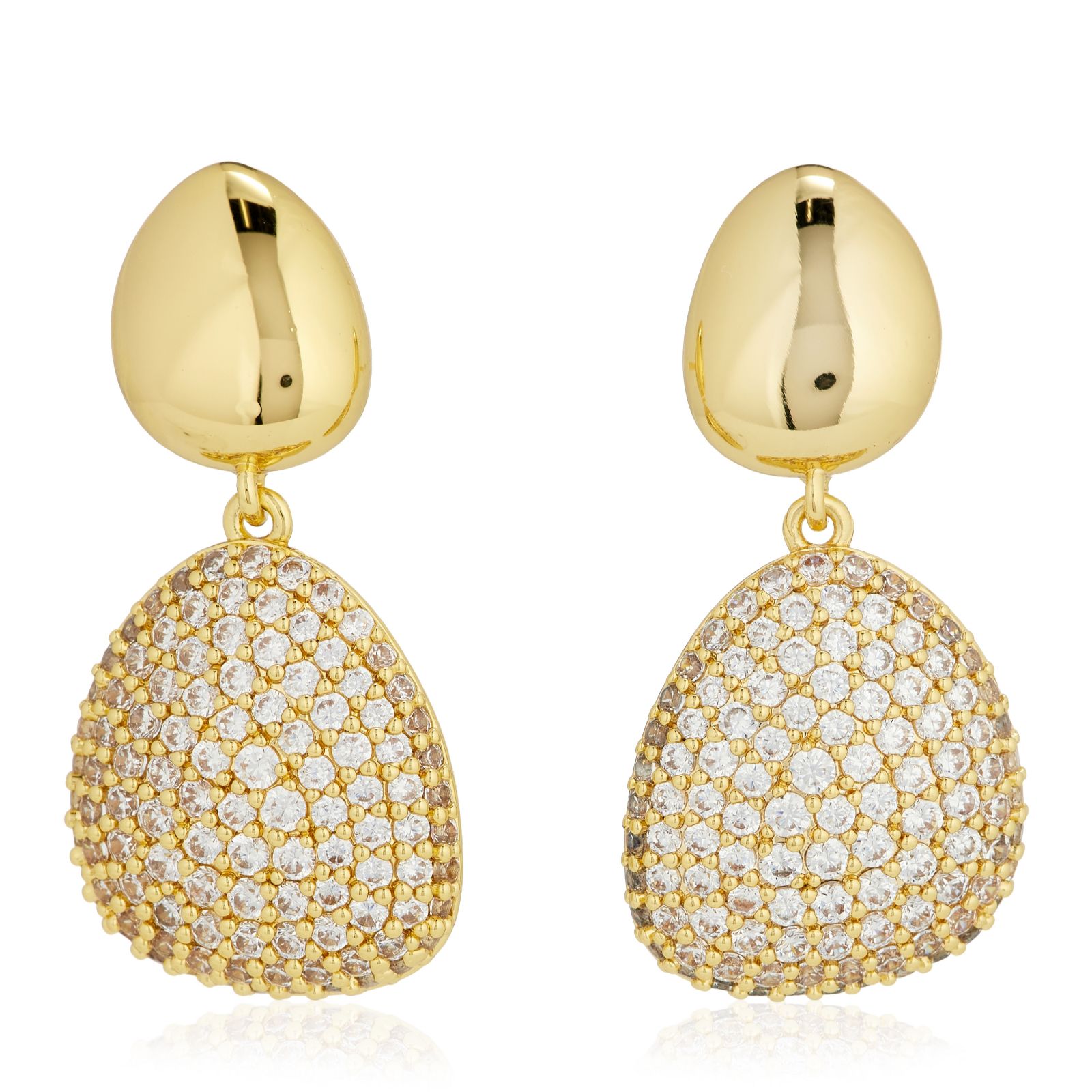 Diamonique 2ct tw Edit Pave Drop Earrings