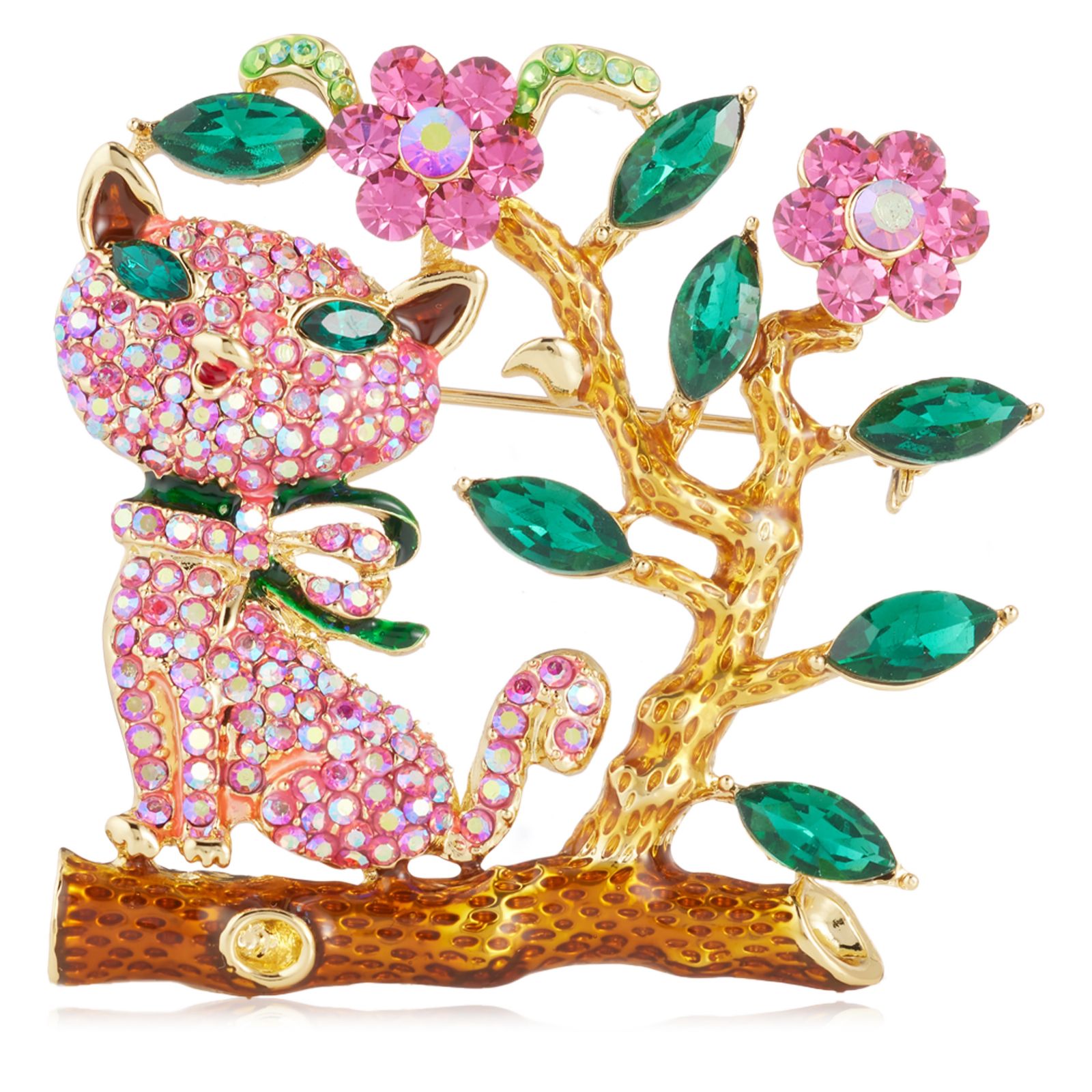 Butler & Wilson Garden Cat Brooch