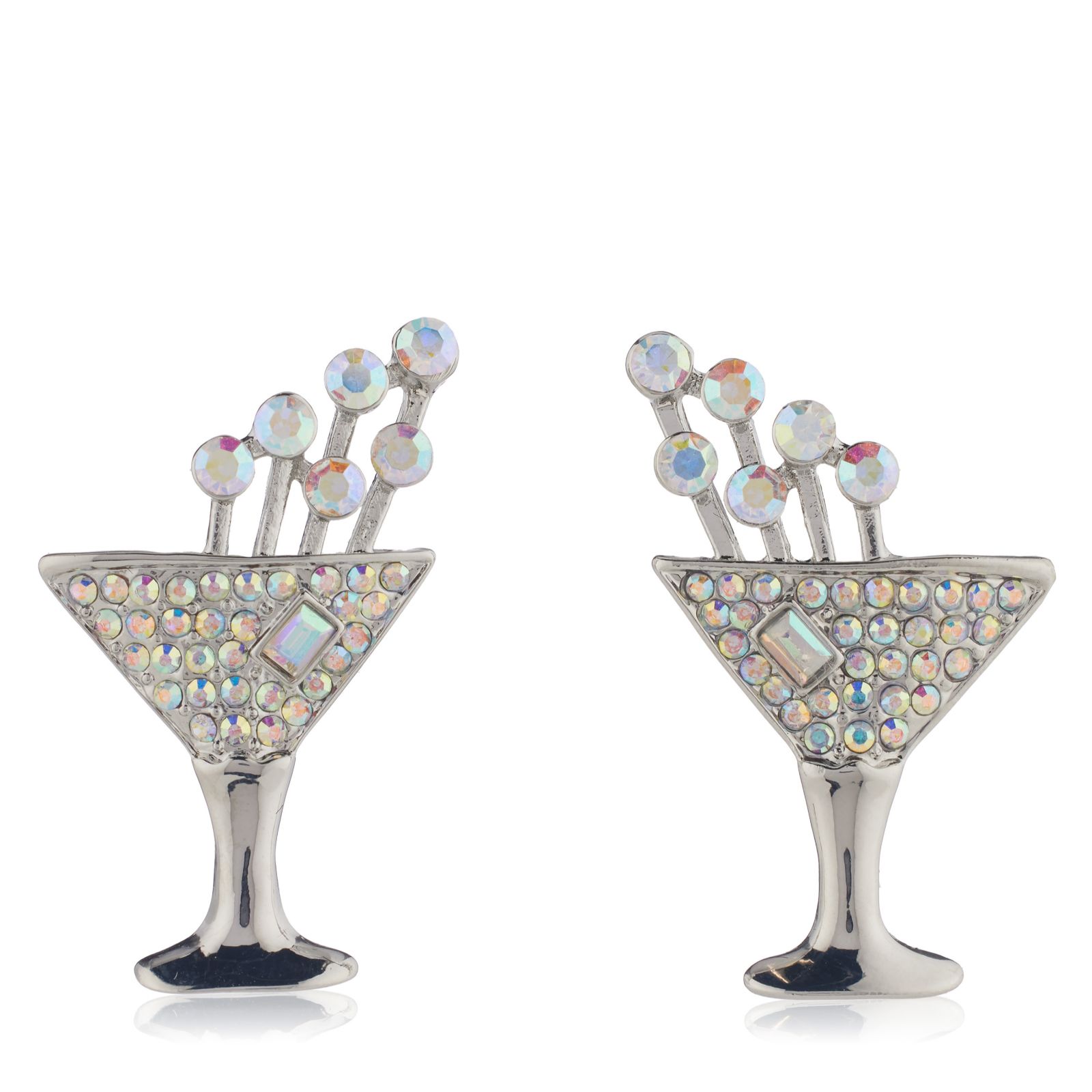 Butler & Wilson Champagne Glass Stud Earrings