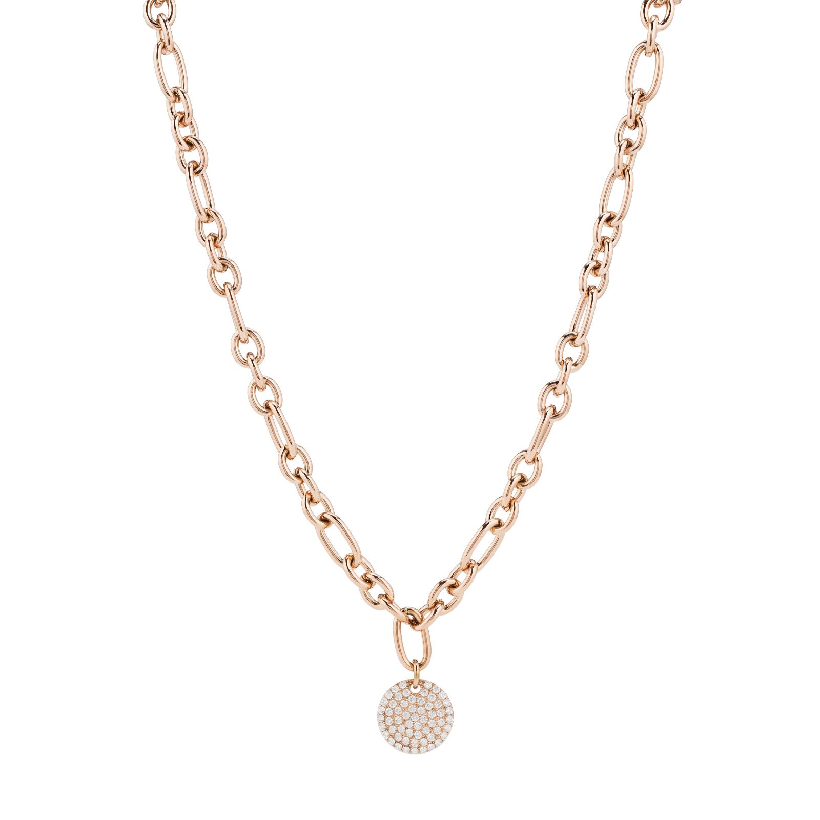 Steel by Diamonique Pave Disc 19cm Bracelet Stainless Steel