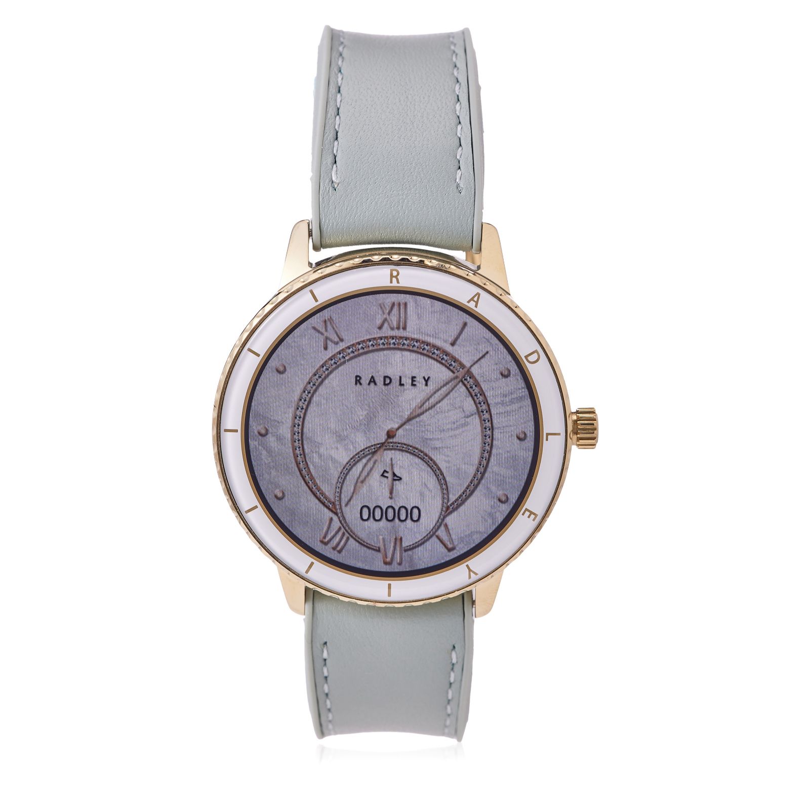 Radley Round Resin Bezel Smart Watch with Leather Strap