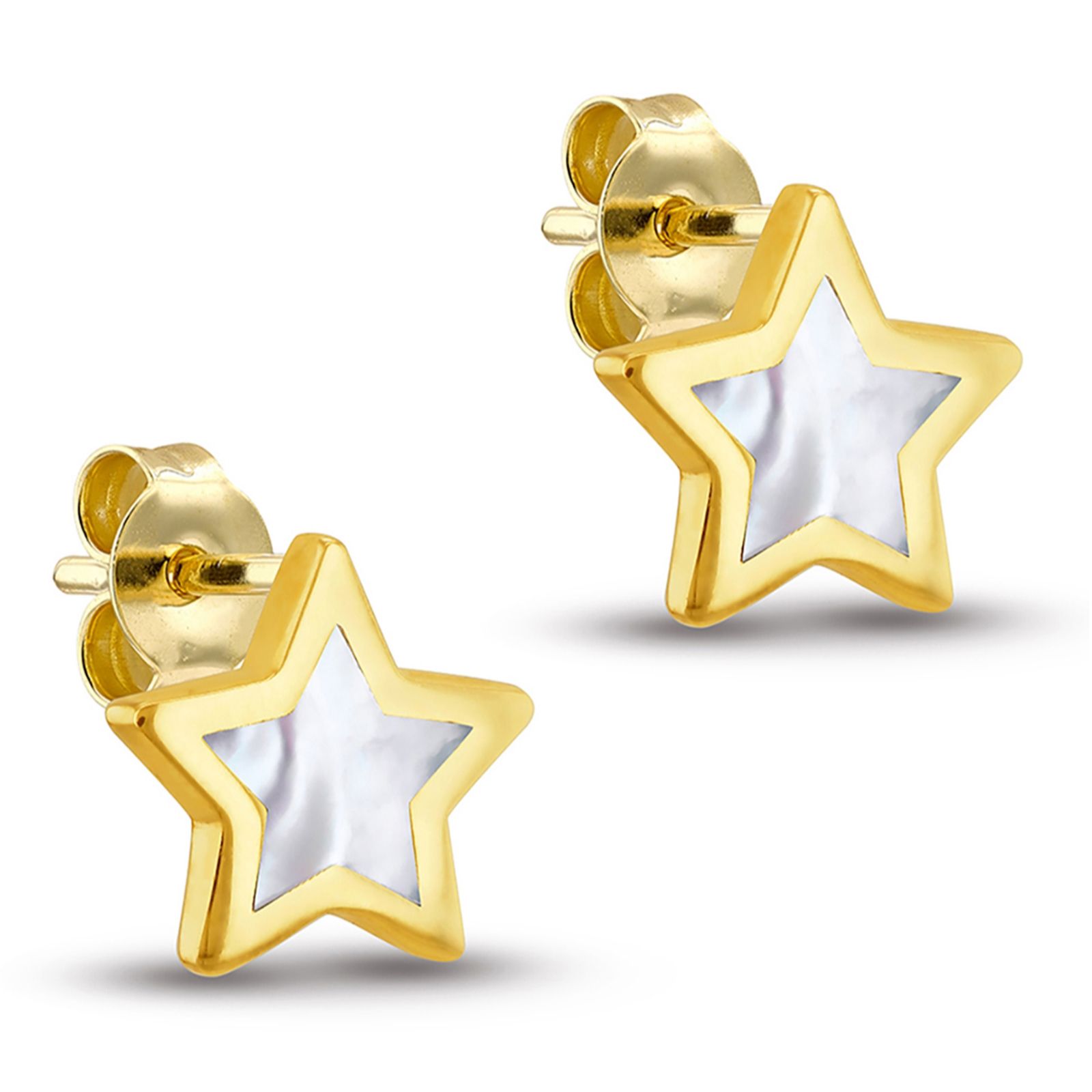 GOLD 9ct Star Stud Earrings 1.3g