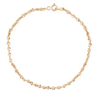 GOLD 9ct Italian Gold Spirali Rope Bracelet 0.9g