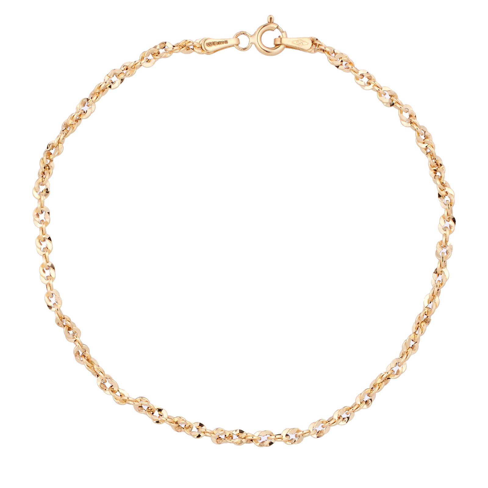 GOLD 9ct Italian Gold Spirali Rope Bracelet 0.9g