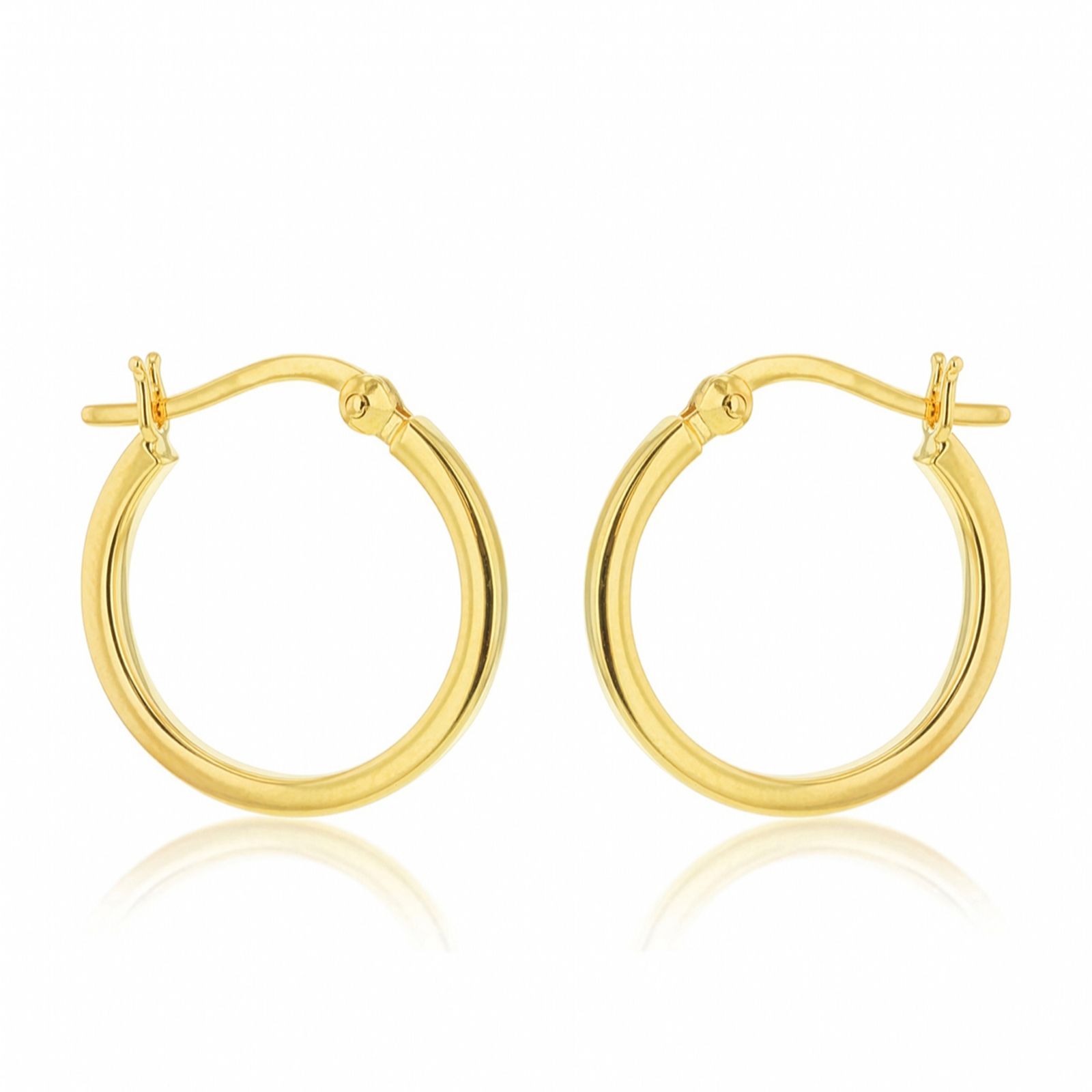 Faith & Brown Square Tube Hoop Earrings Sterling Silver