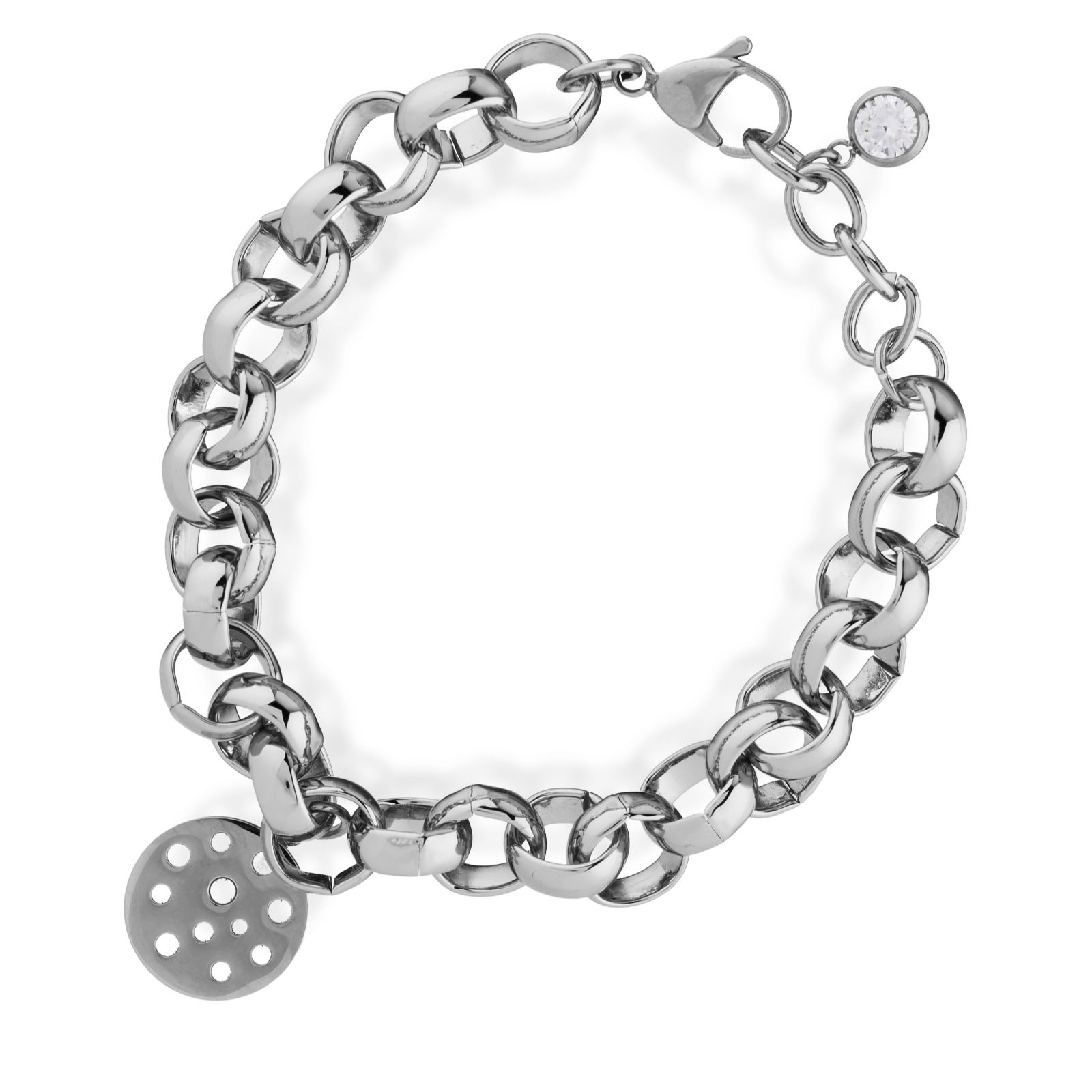 Steel by Diamonique Chunky Belcher Bracelet Stainless Steel