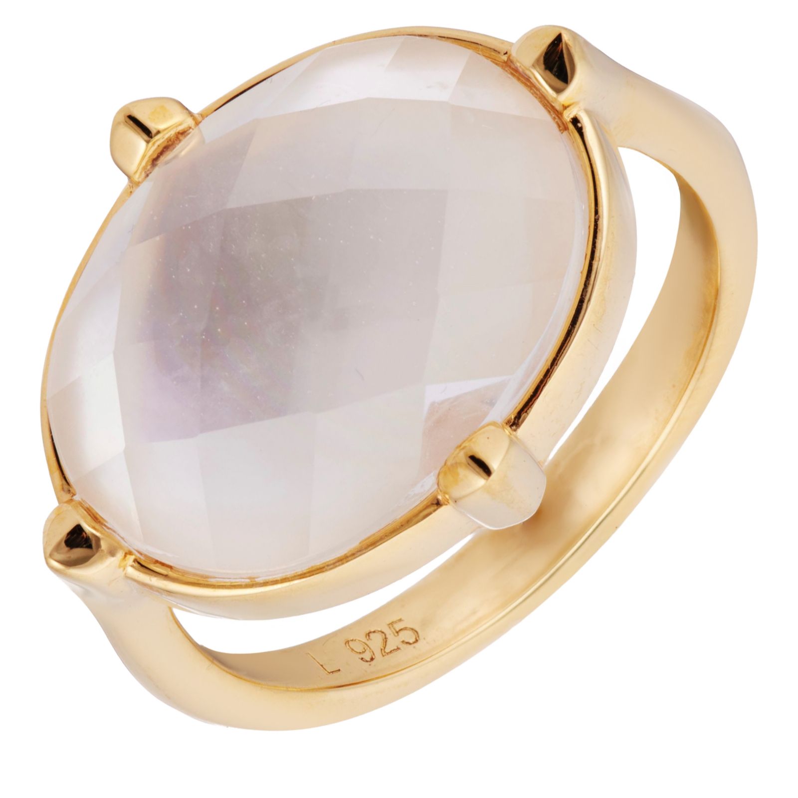 Lara Pearl Mother of Pearl Oval Ring Sterling Silver