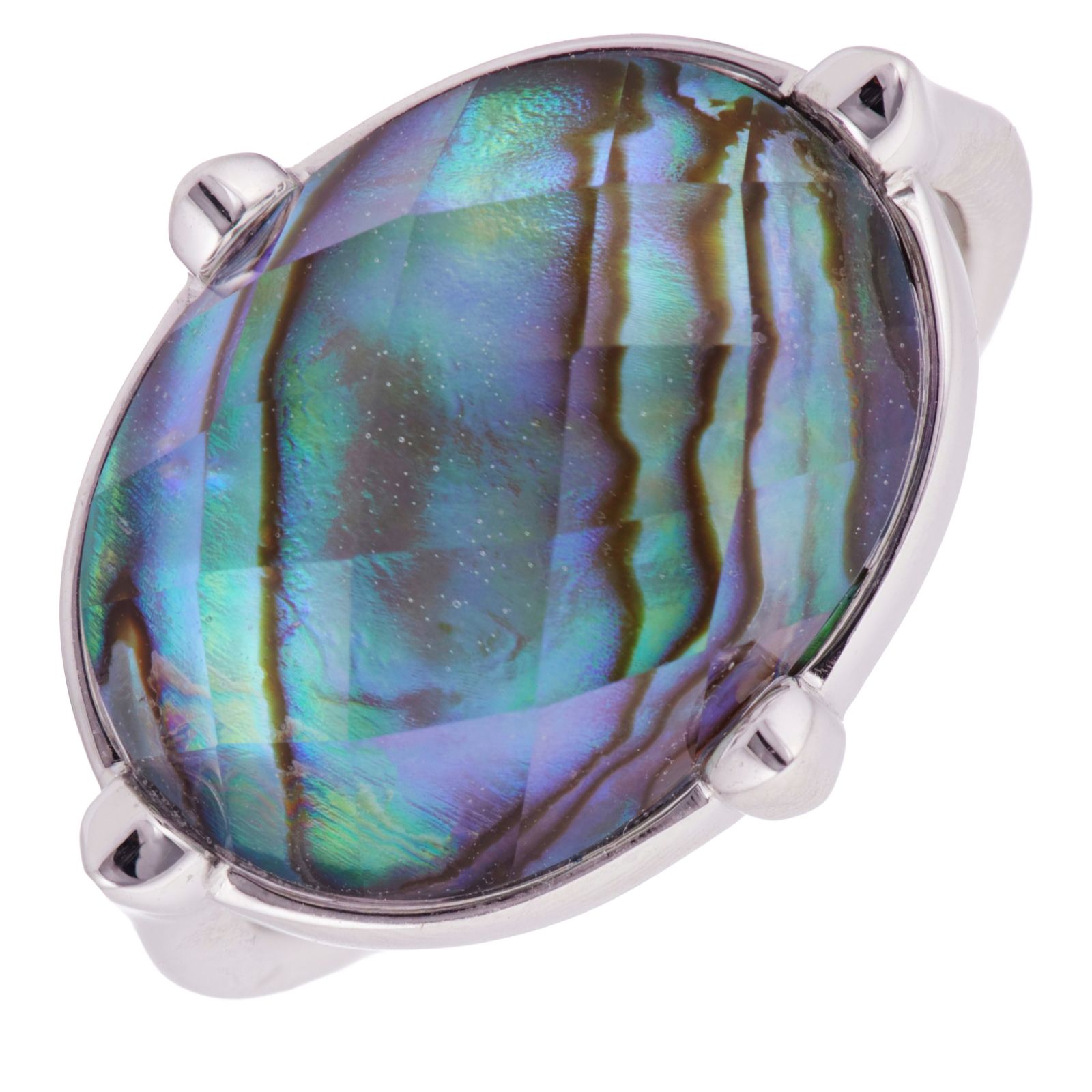 Lara Pearl Mother of Pearl Oval Ring Sterling Silver