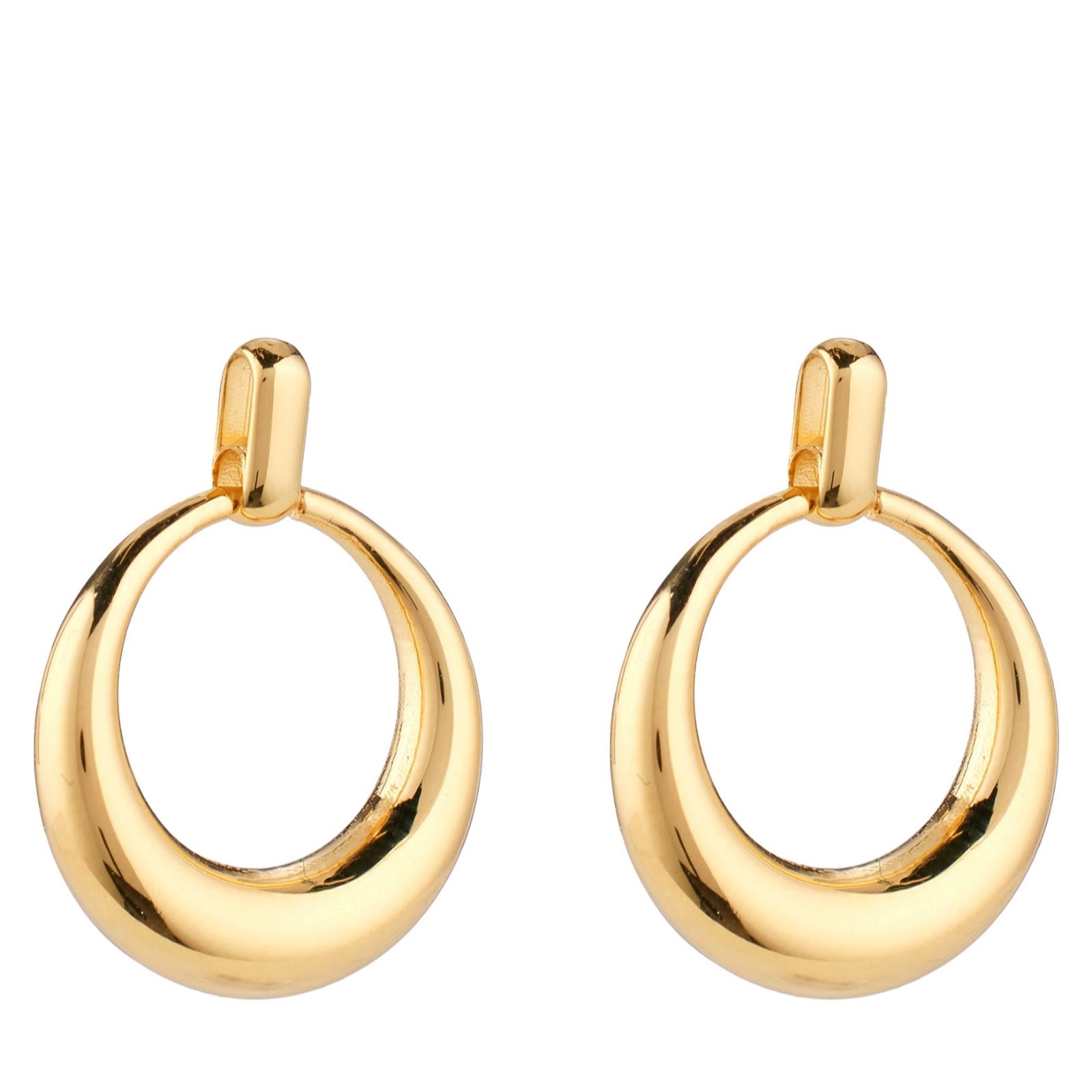 GOLD 9ct Italian Gold Essential Round Earrings 1.92g