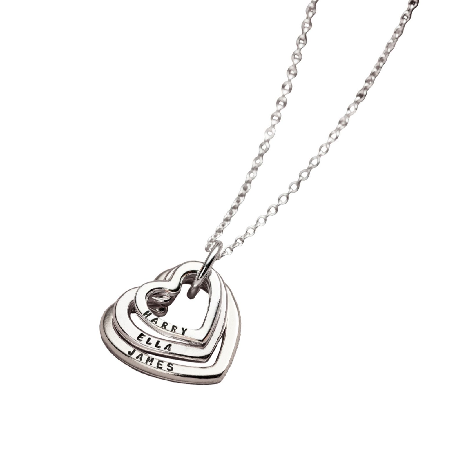 Posh Totty Designs Make it Personal Family Names Heart Necklace