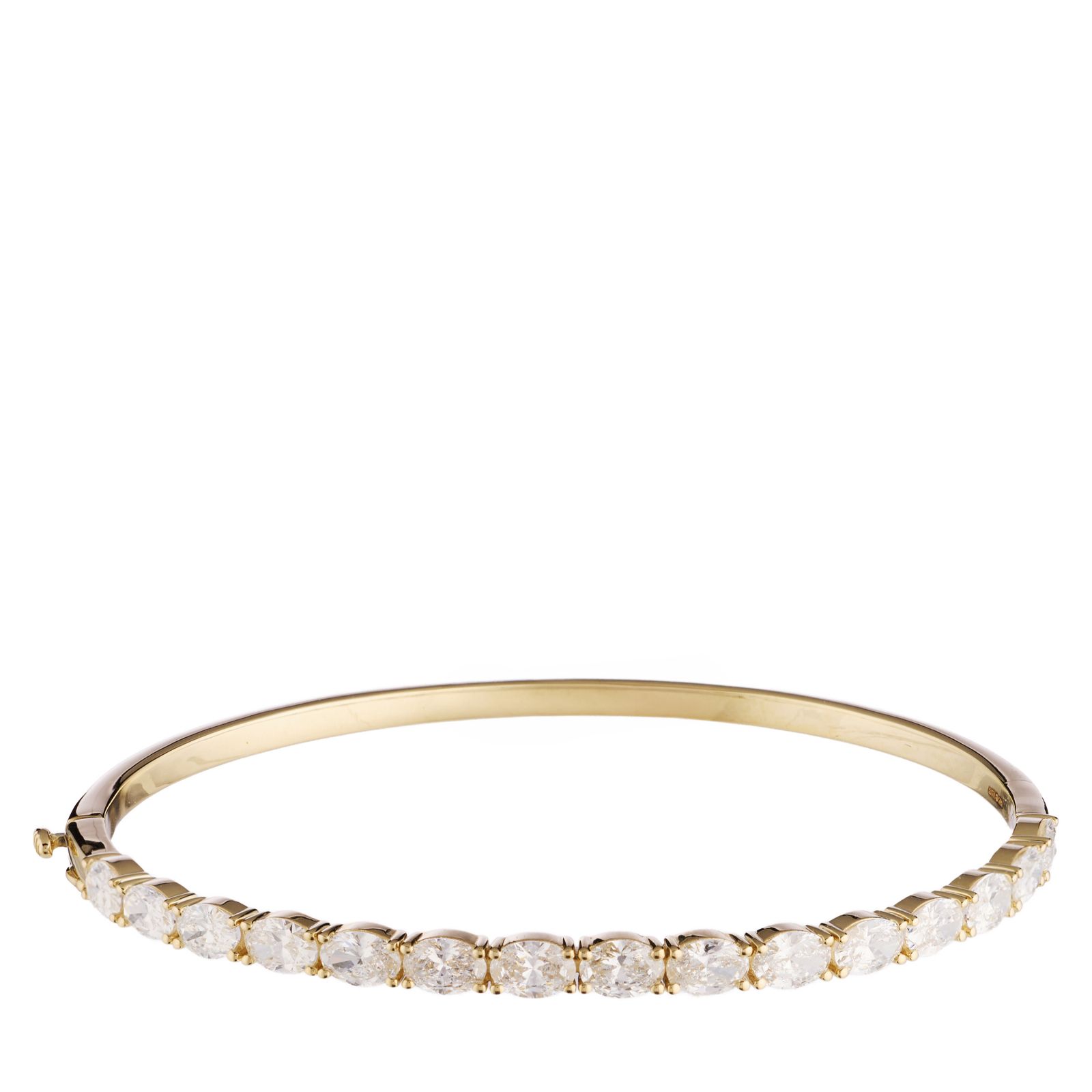 Fire Light 5ct Lab Grown Diamond Oval Cut Bangle 9ct Gold