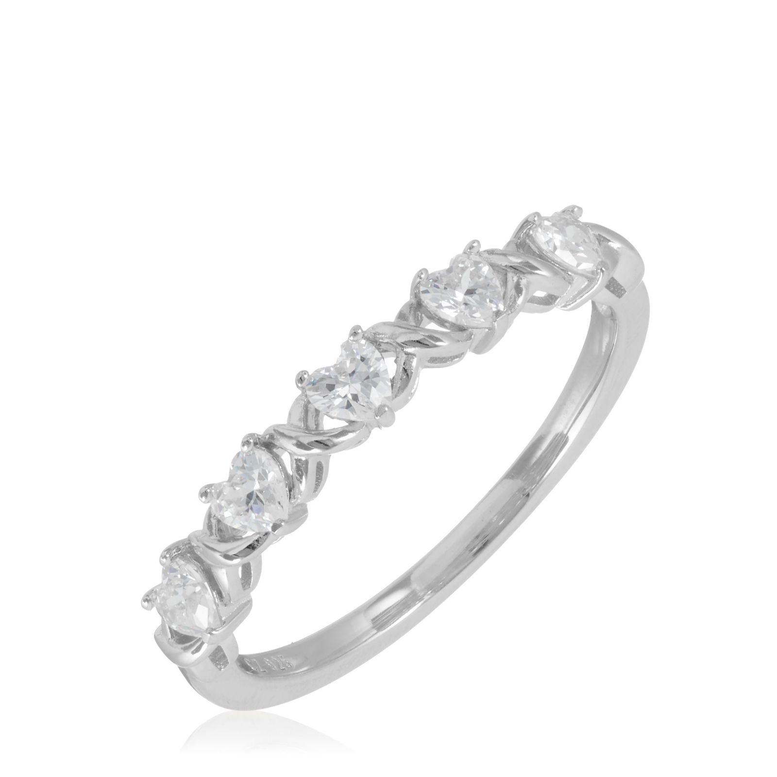 Qvc diamonique on sale eternity rings