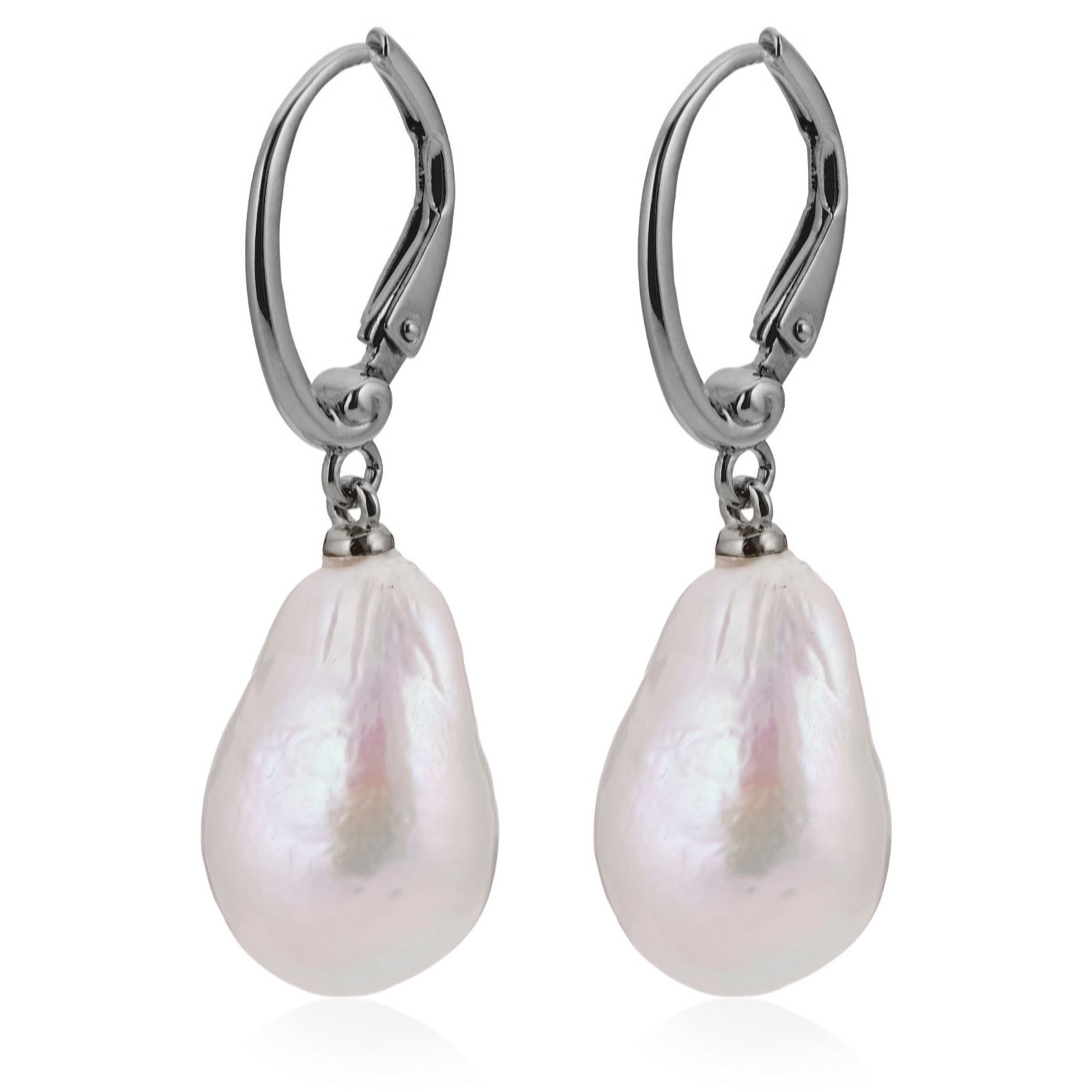 Lara Pearl Private Reserve 11-12mm Baroque Ming Pearl Leverback Earrings