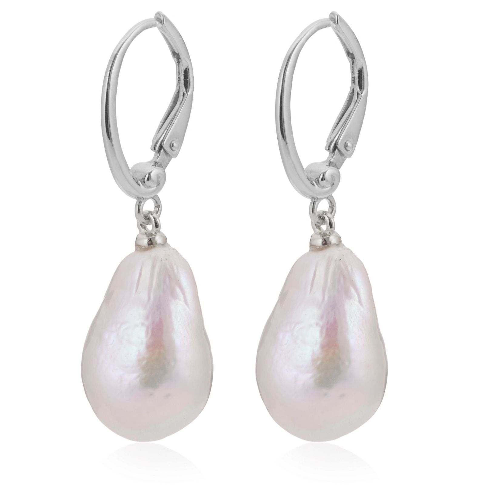 Lara Pearl Private Reserve 11-12mm Baroque Ming Pearl Leverback Earrings